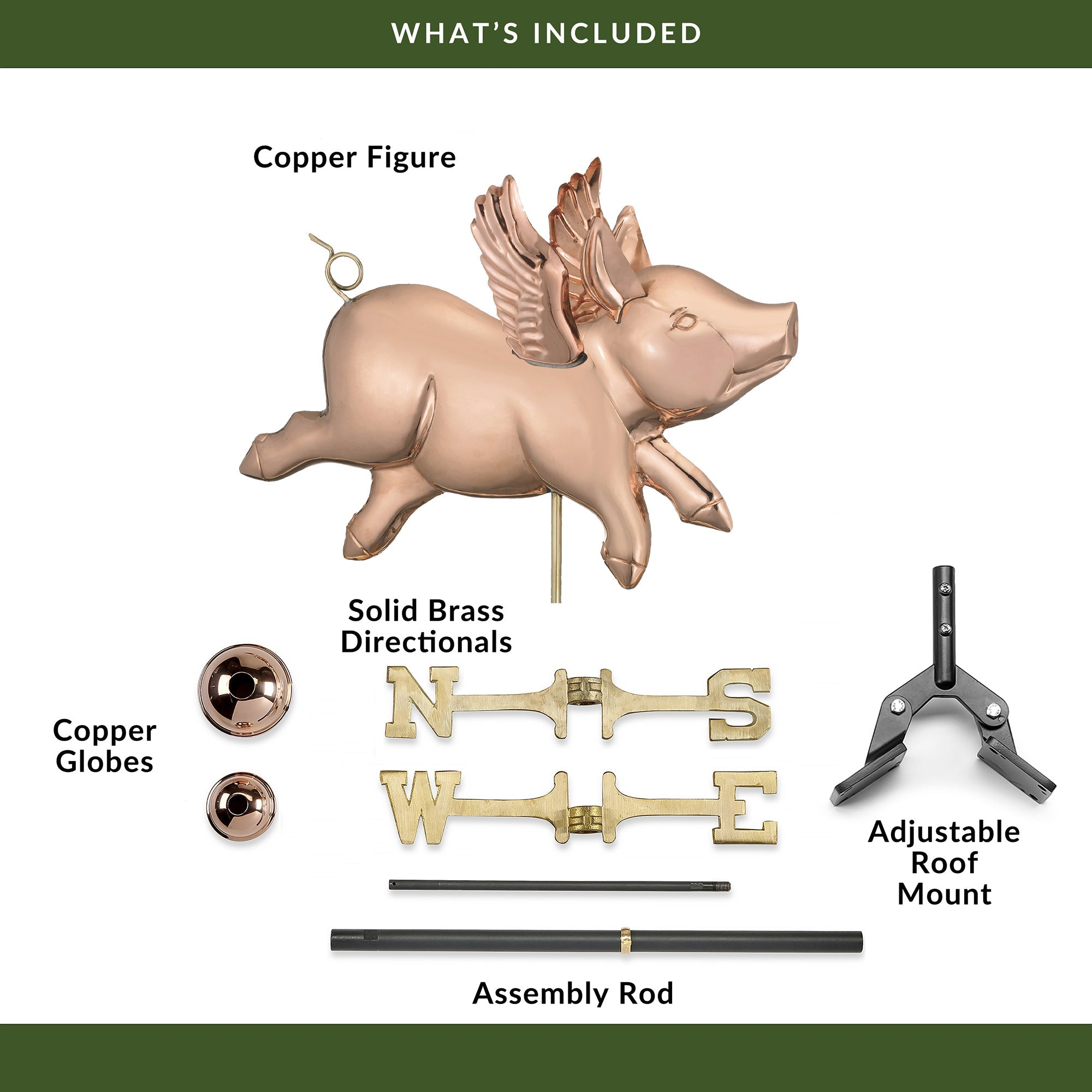Flying Pig Weathervane - Evira