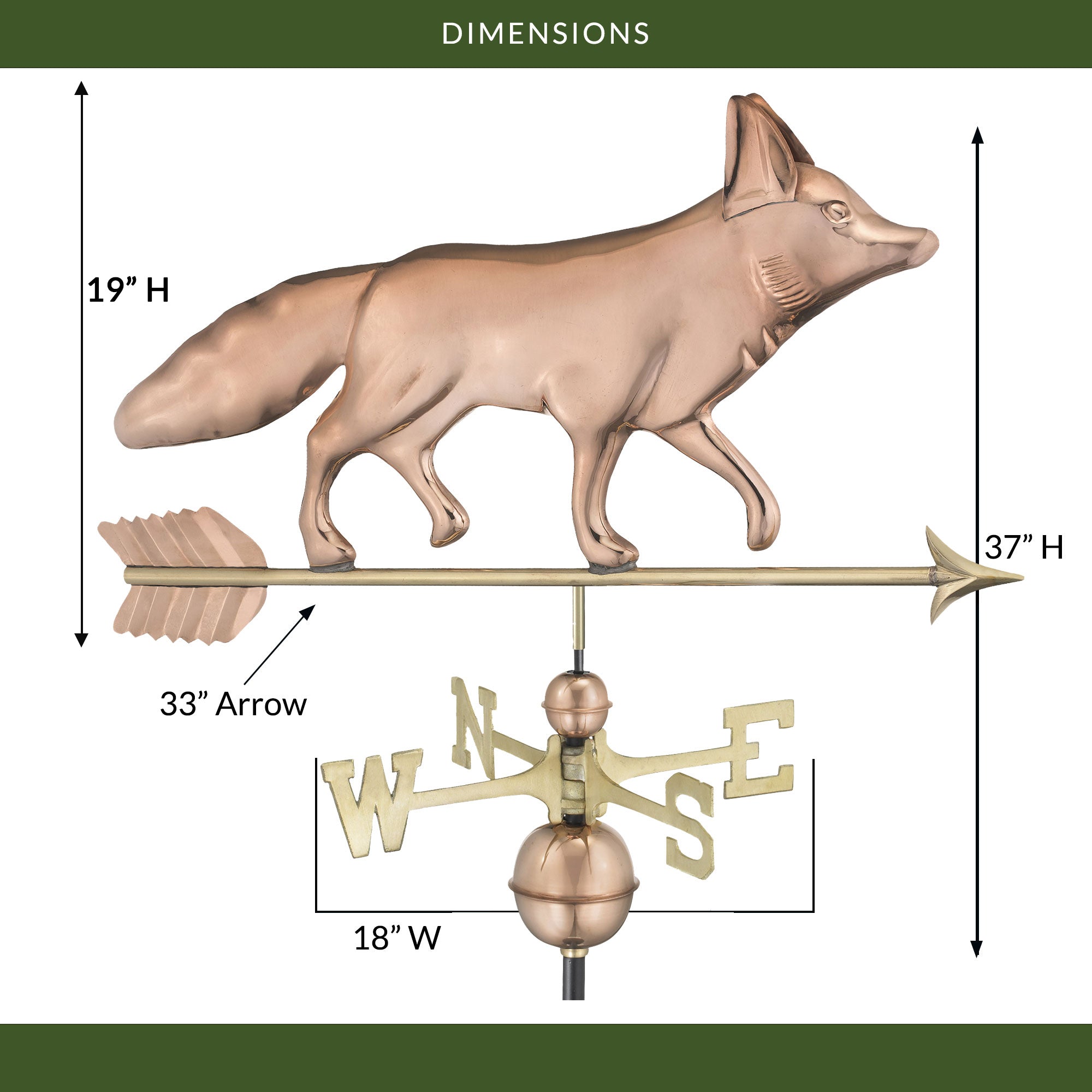 Fox Weathervane - Evira