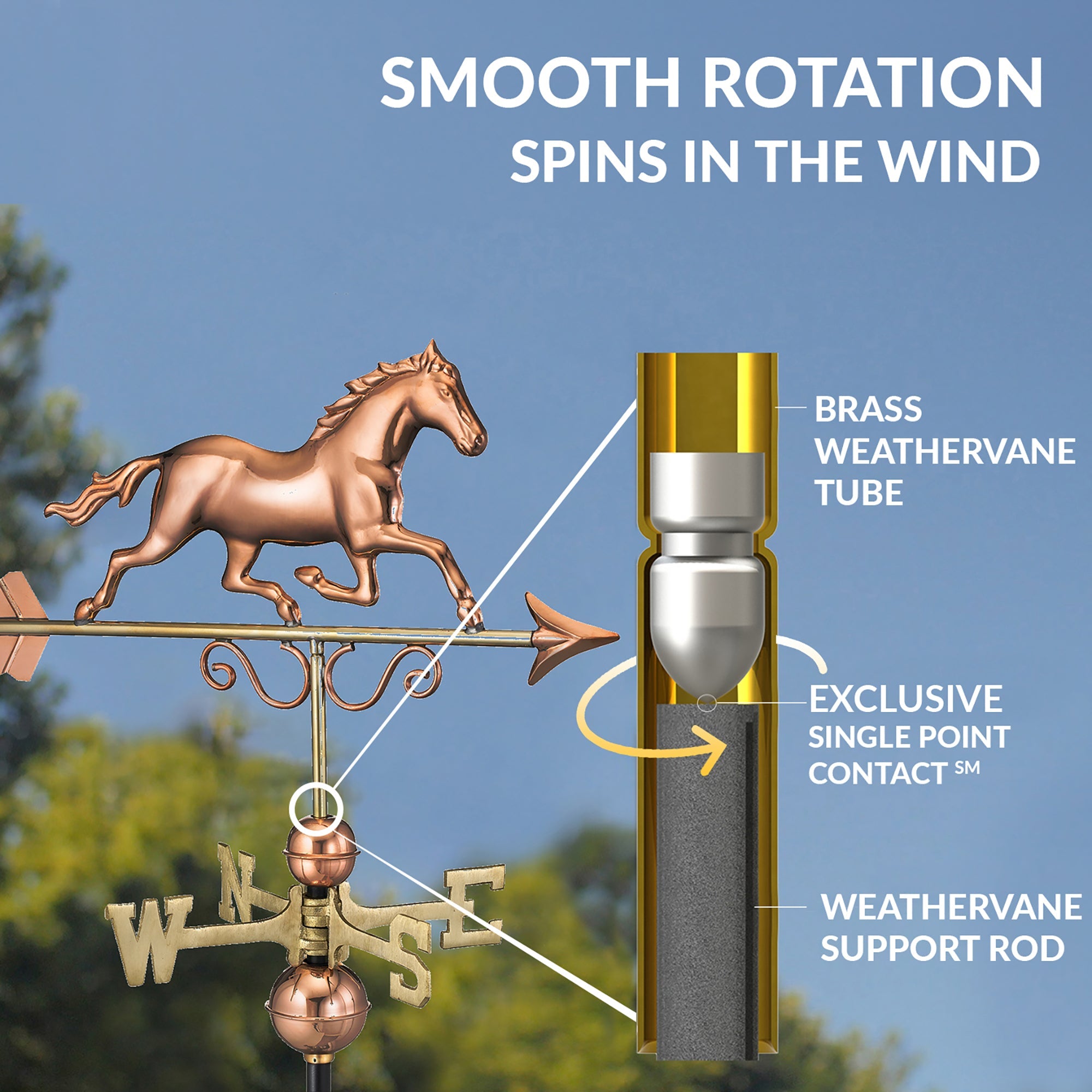Galloping Horse Weathervane - Evira