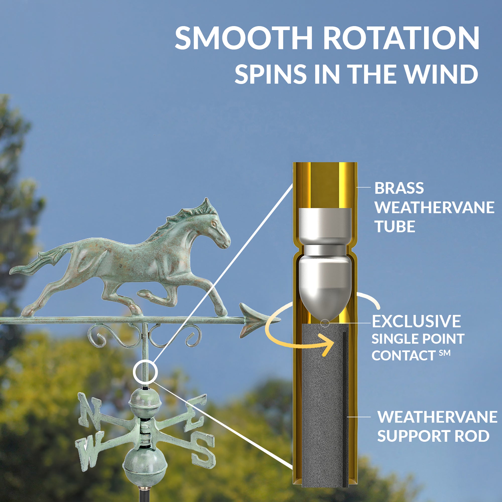Galloping Horse Weathervane - Evira