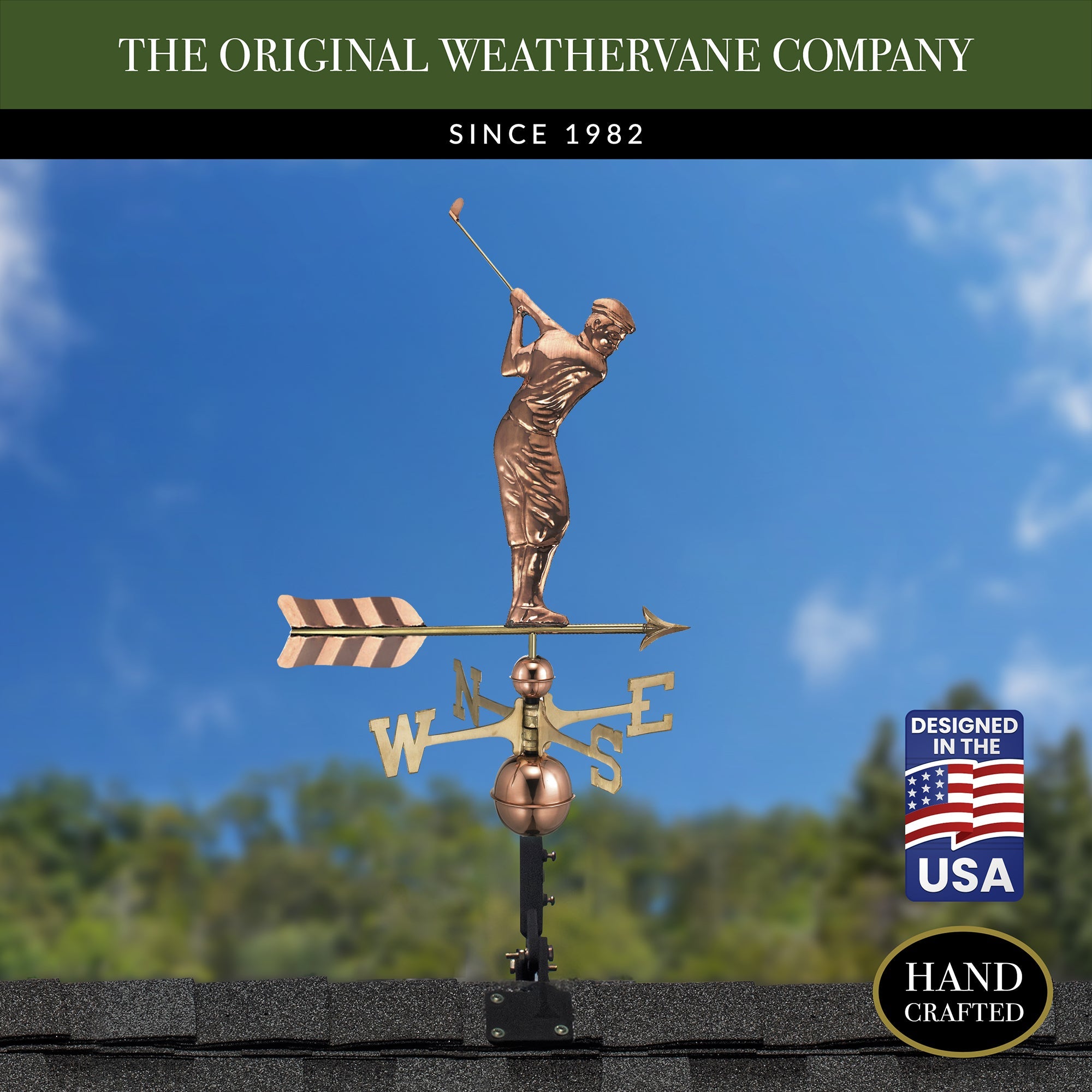 Golfer Weathervane - Evira