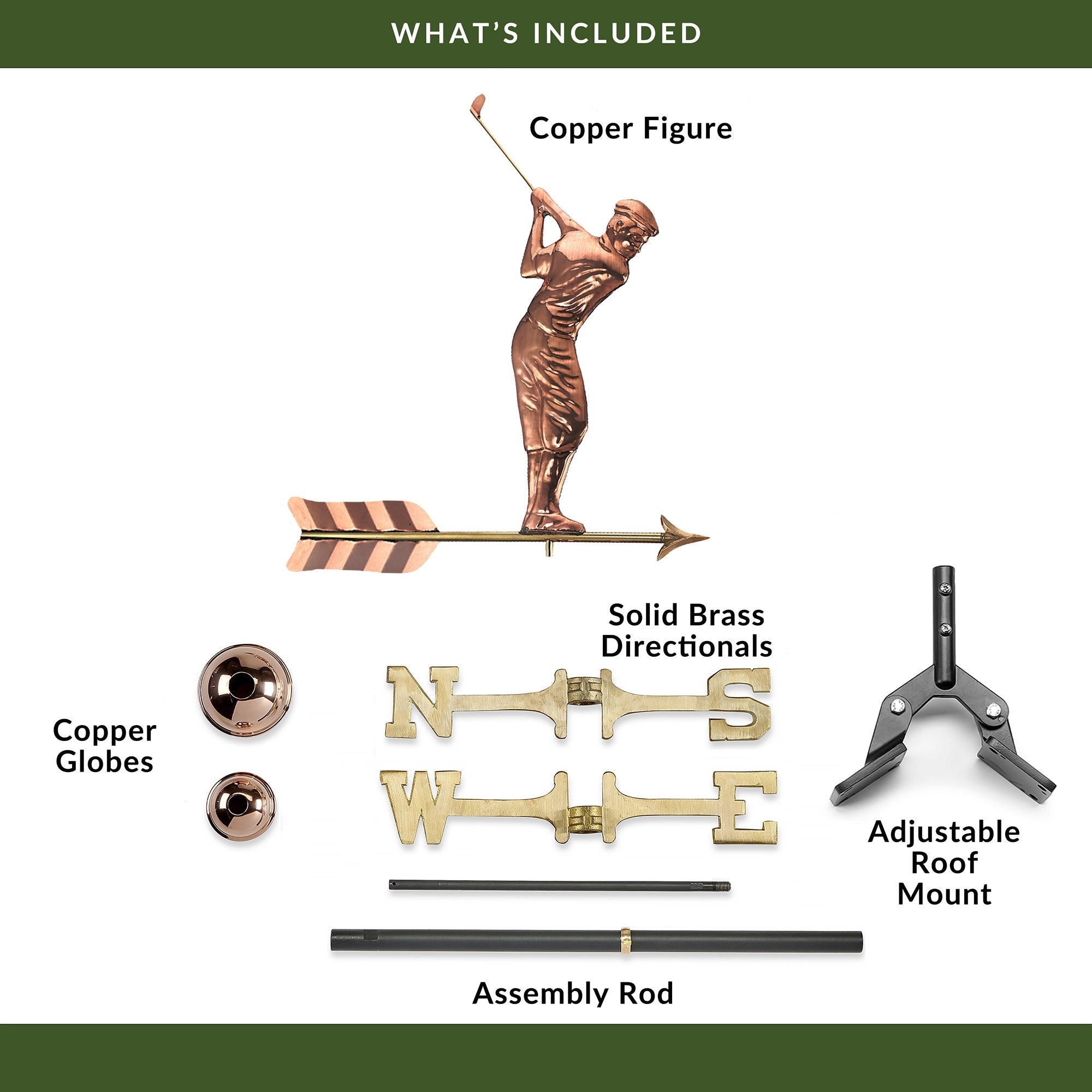 Golfer Weathervane - Evira