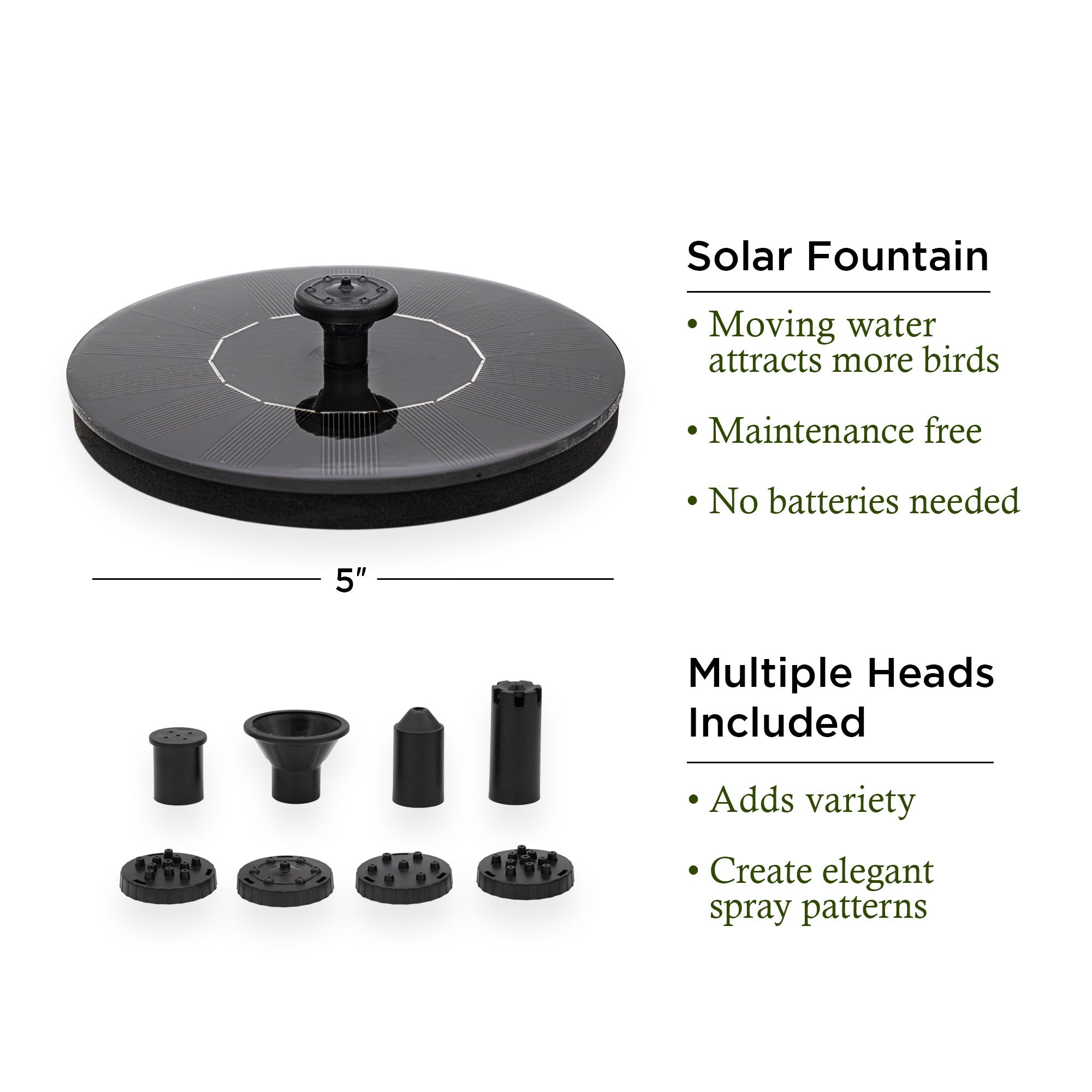 Evira 18" Copper Bird Bath with Garden Pole “ Matte Finish - Evira