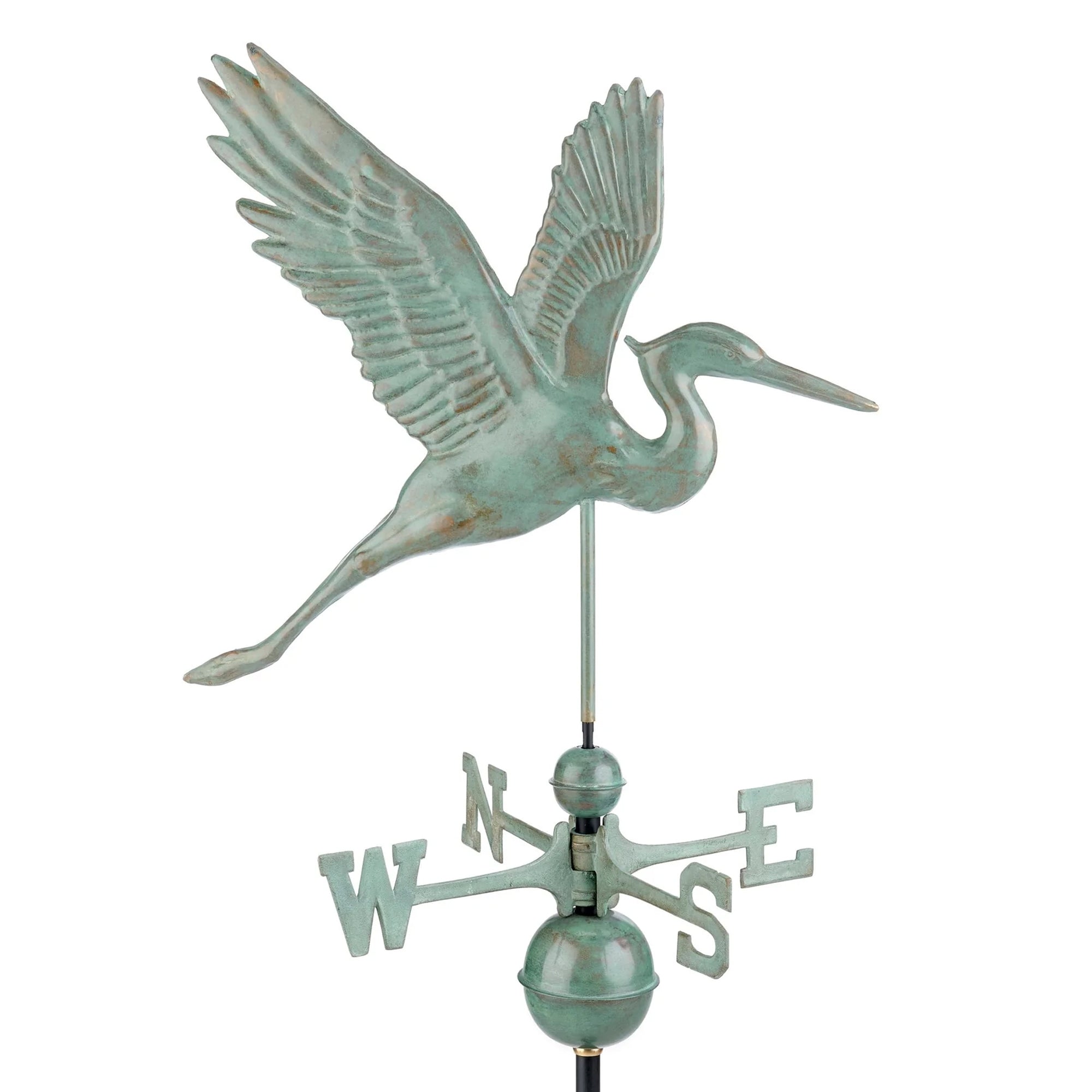 Graceful Blue Heron Weathervane - Evira