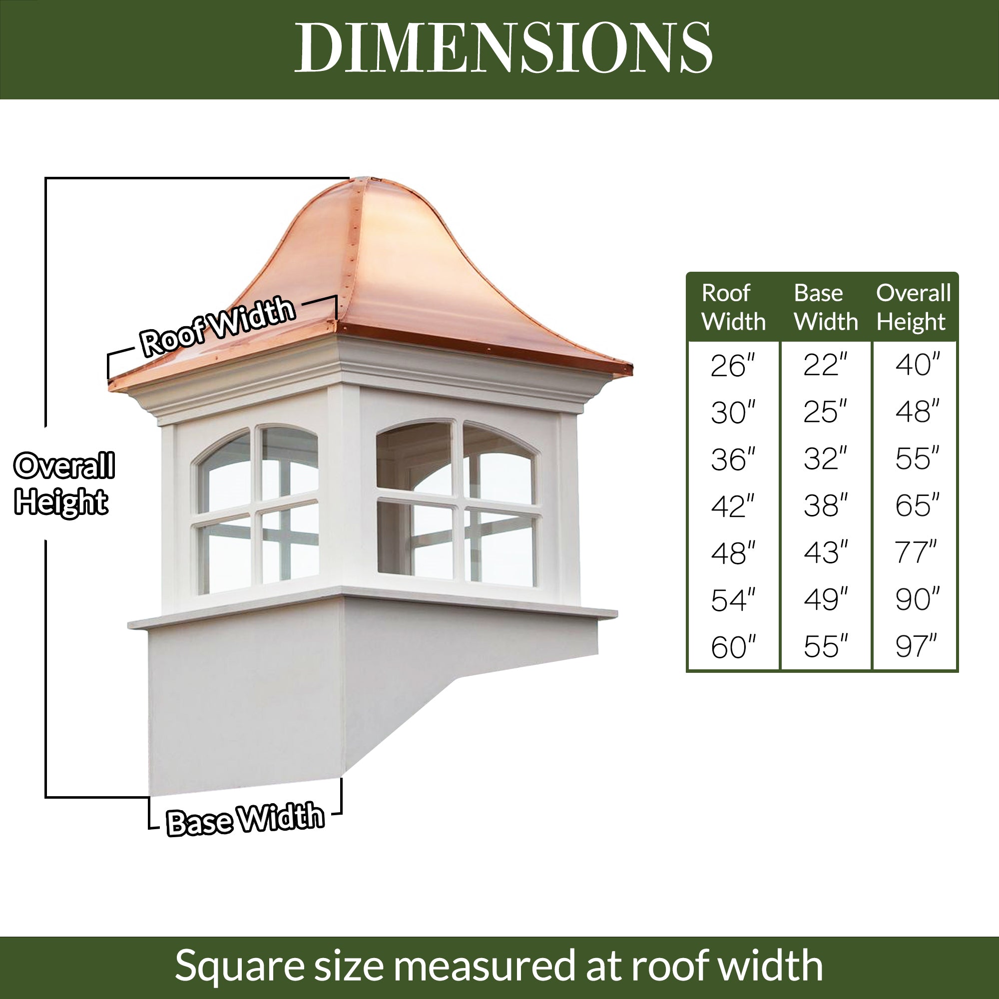 Greenwich Vinyl Cupola - Evira