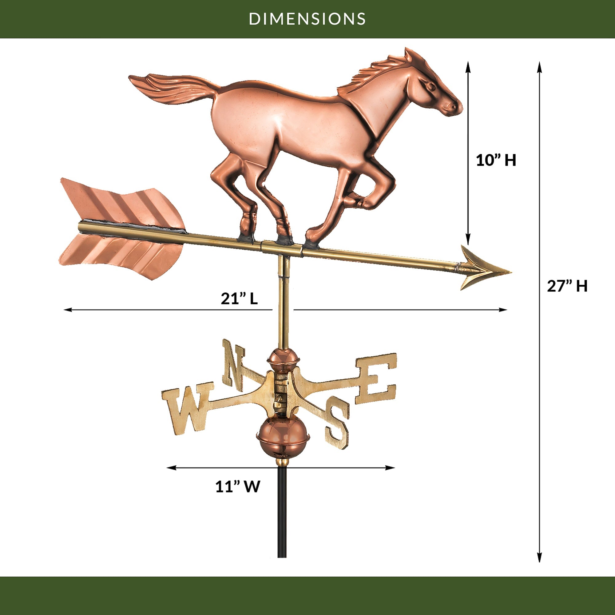 Horse Cottage Weathervane - Evira