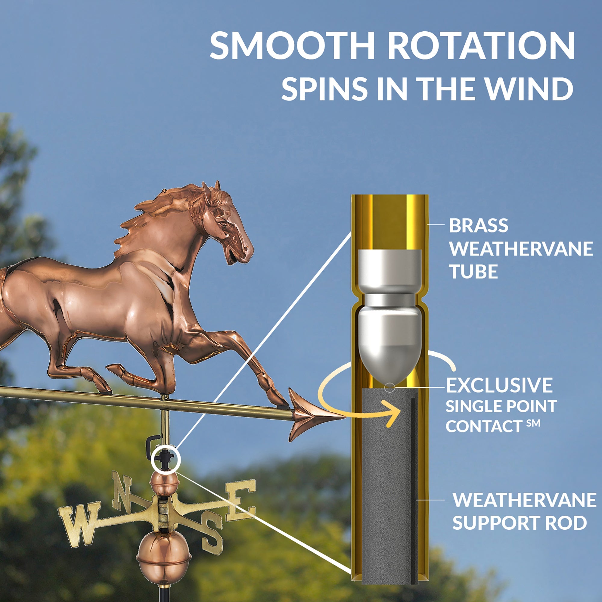 Horse Weathervane with Arrow - Evira