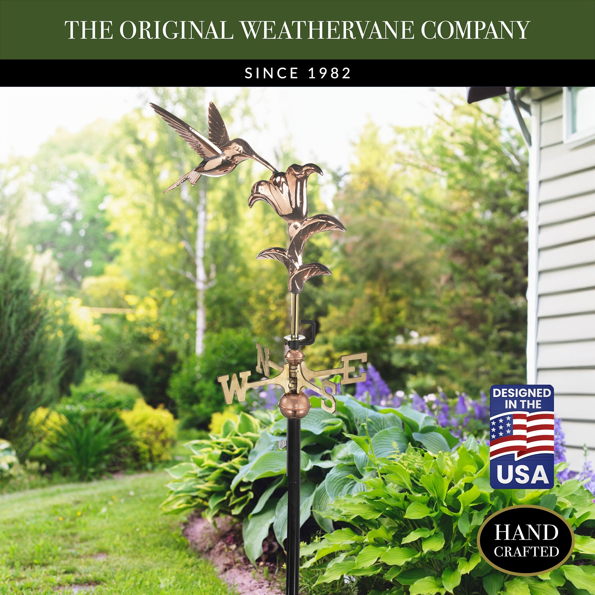 Hummingbird Garden Weathervane - Evira