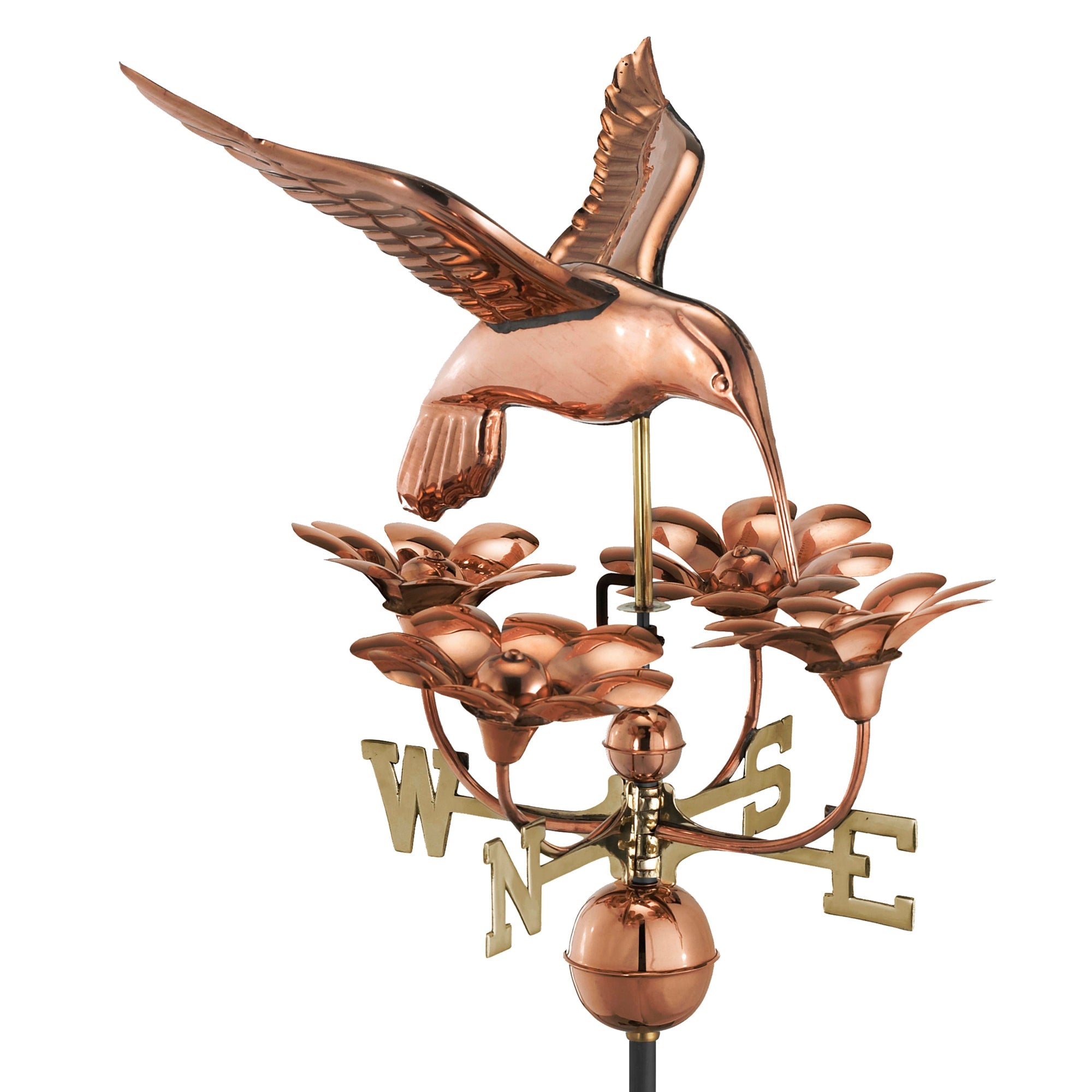 Hummingbird with Flowers Weathervane - Evira