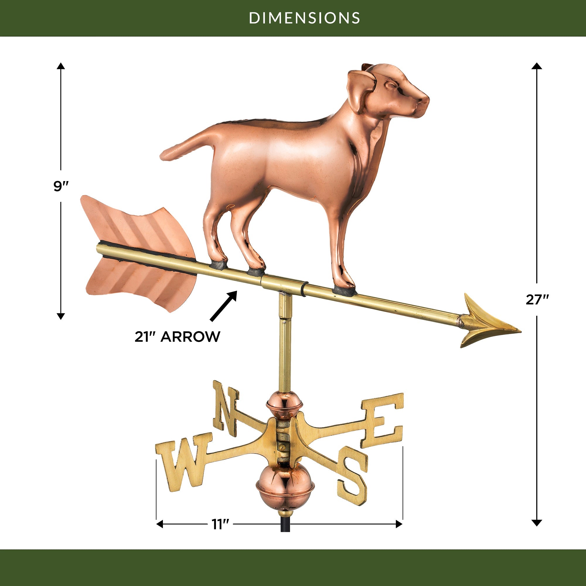 Labrador Retriever Garden Weathervane - Evira