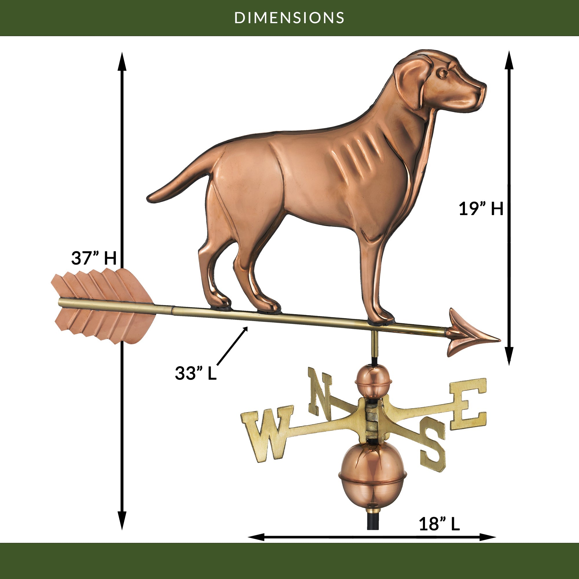 Labrador Retriever Weathervane - Evira
