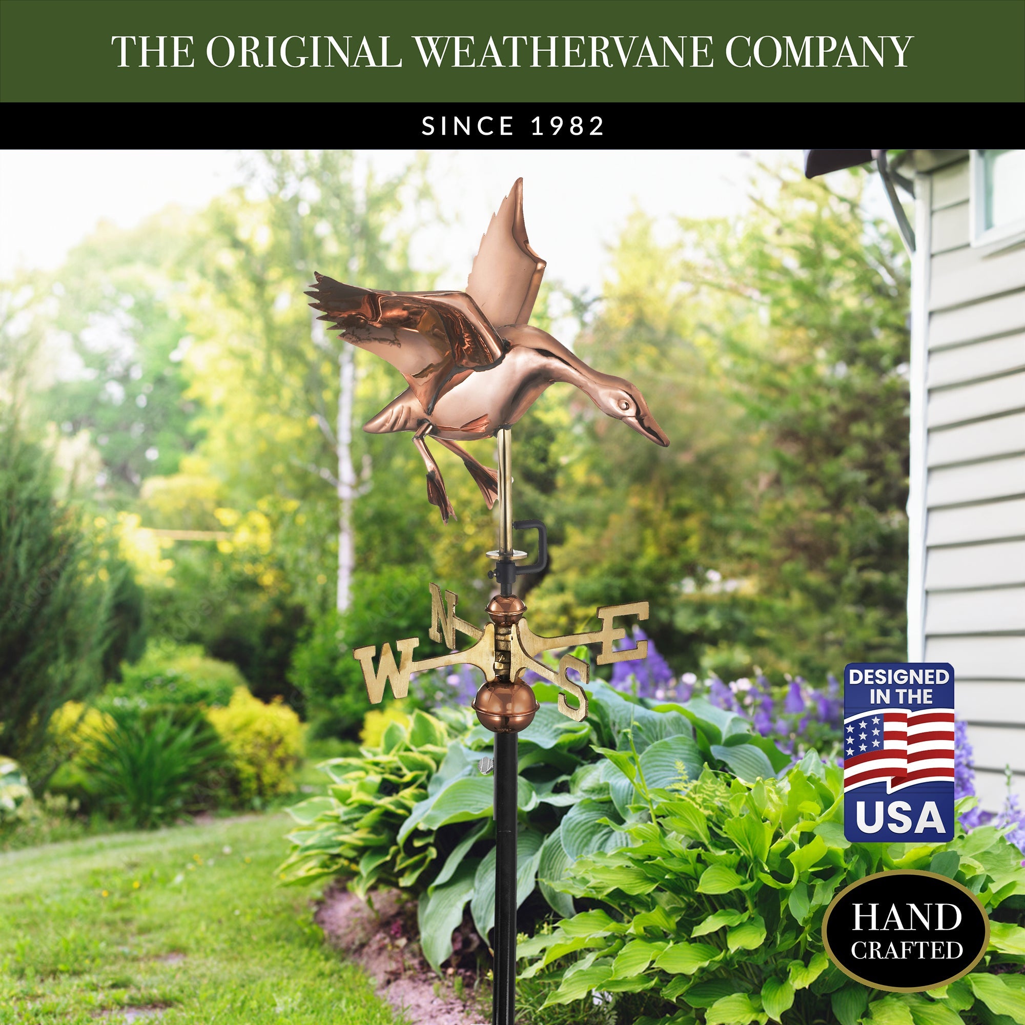 Landing Duck Garden Weathervane - Evira