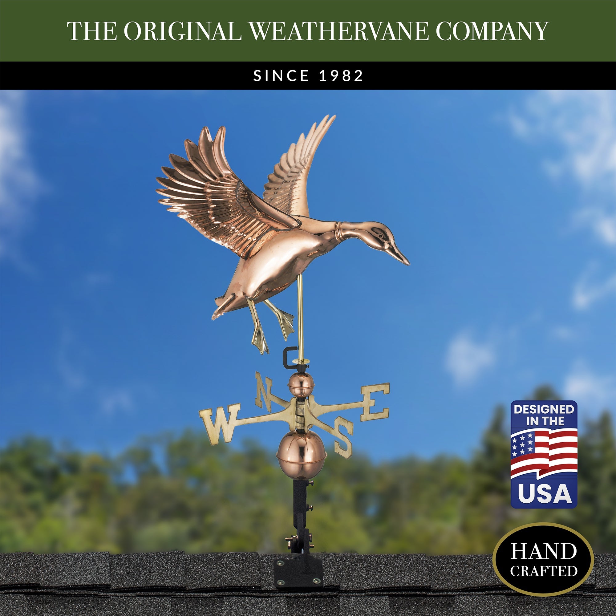 Landing Duck Weathervane - Evira