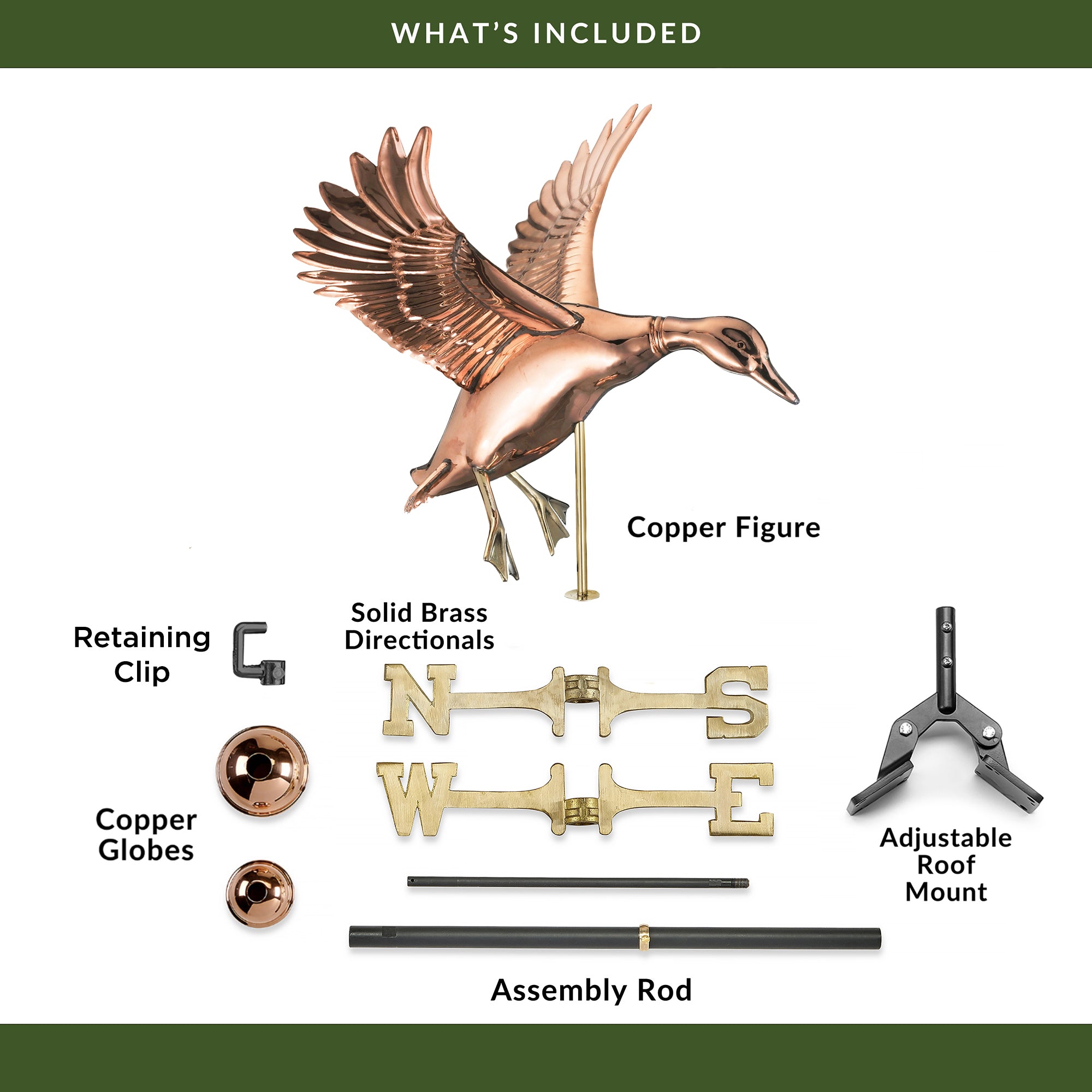 Landing Duck Weathervane - Evira