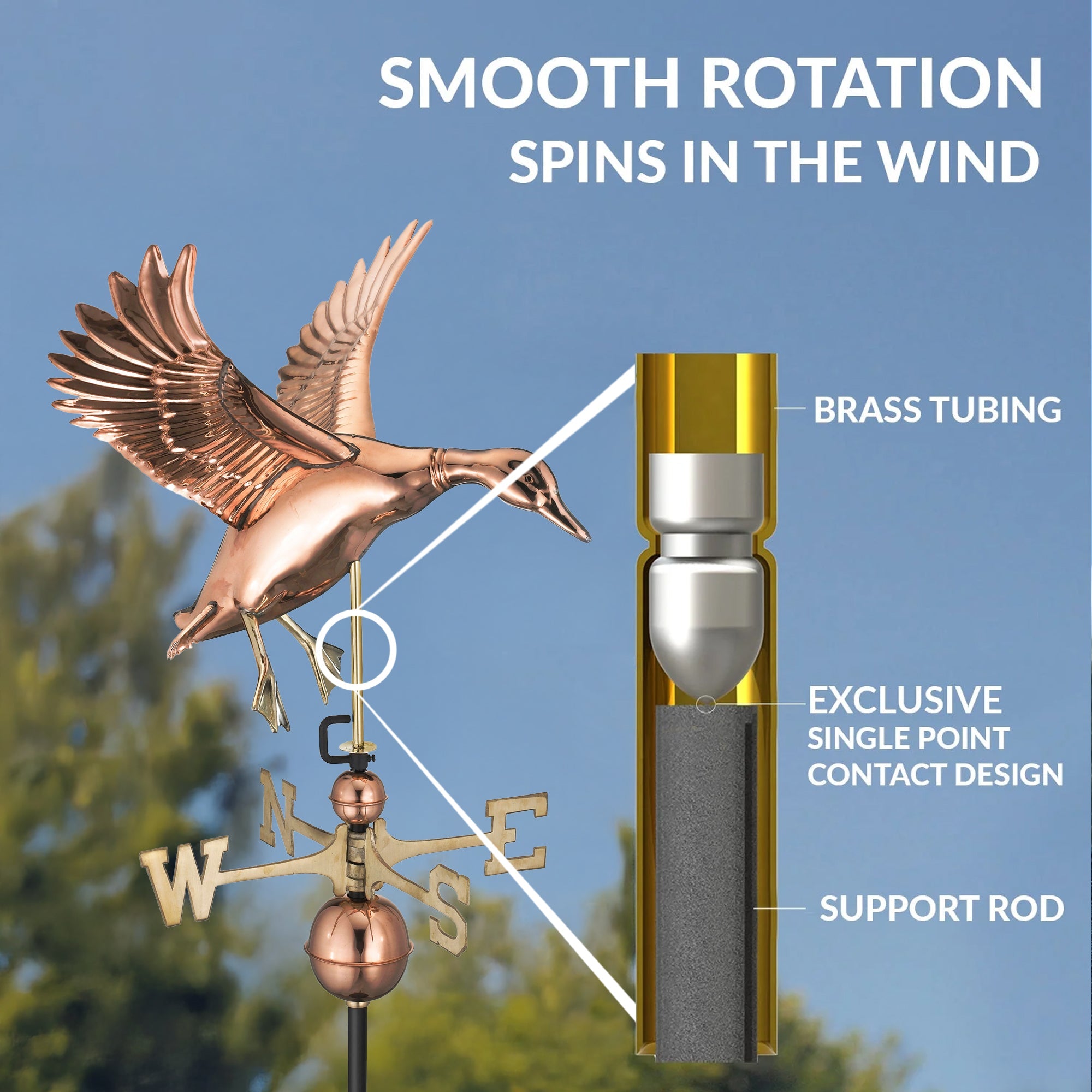 Landing Duck Weathervane - Evira