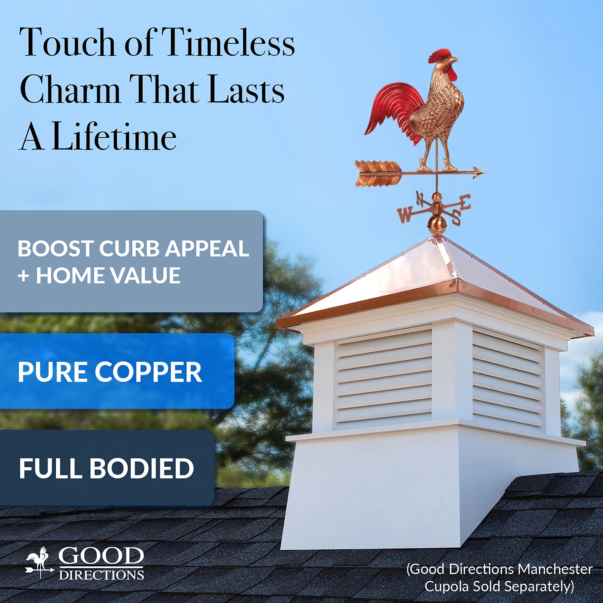 Large Rooster Weathervane - Evira
