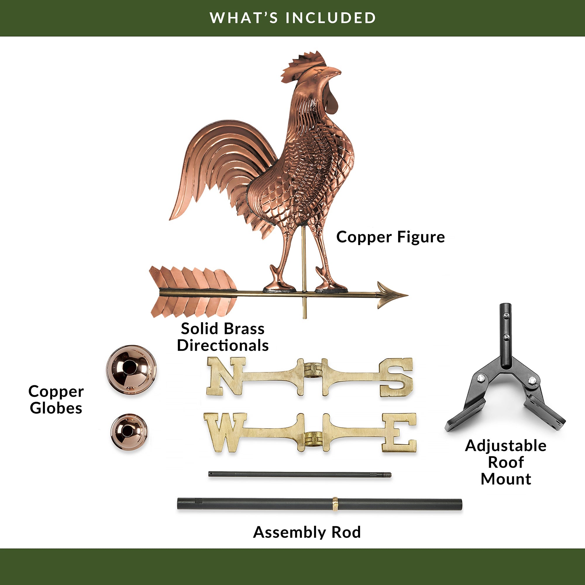 Large Rooster Weathervane - Evira