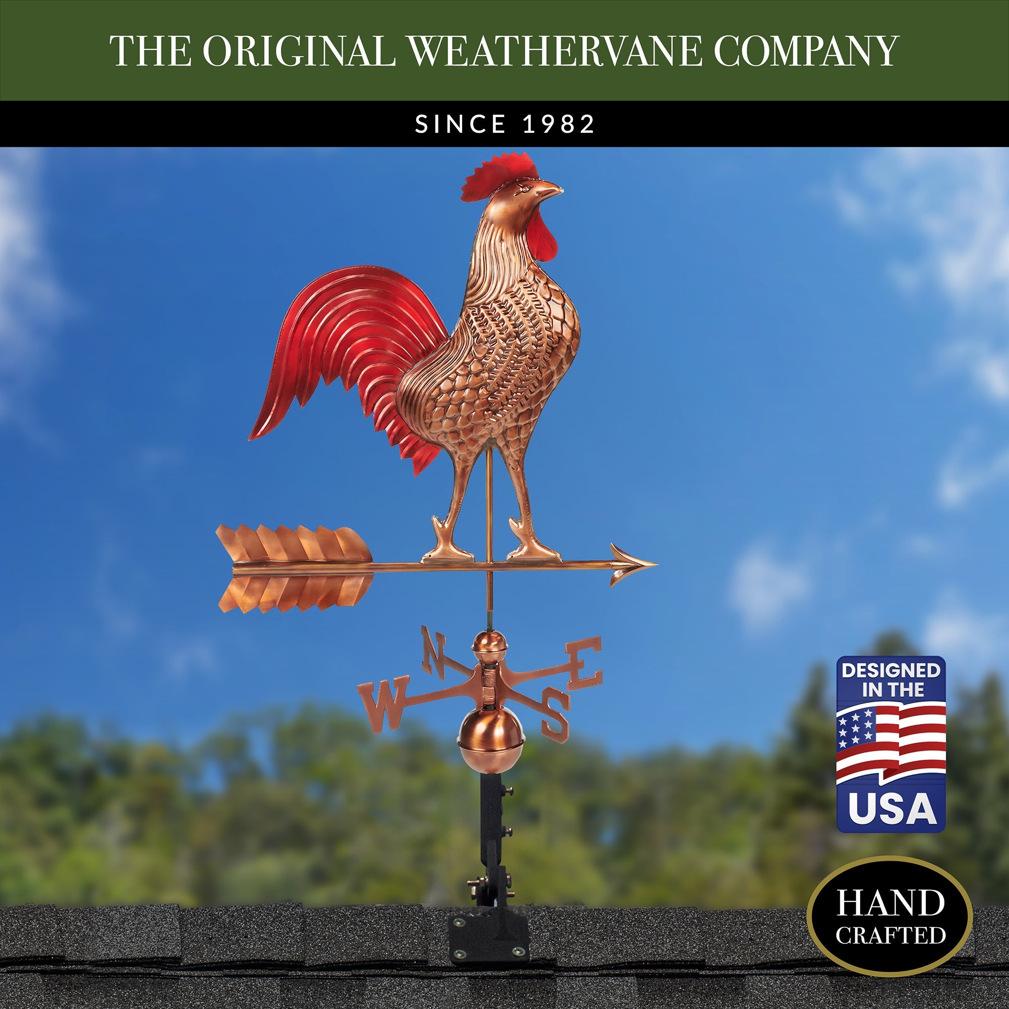 Large Rooster Weathervane - Evira