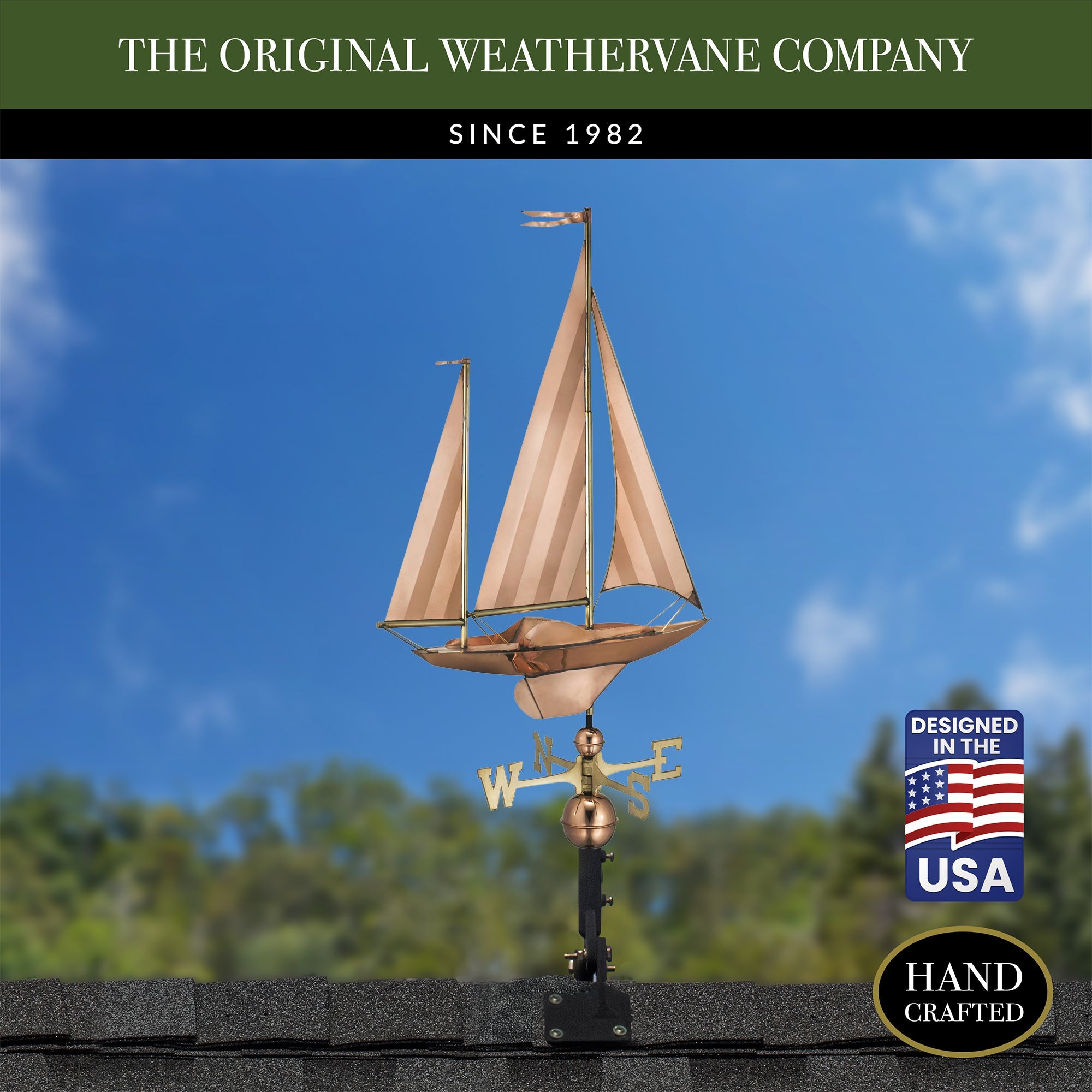 Large Sailboat Weathervane - Evira