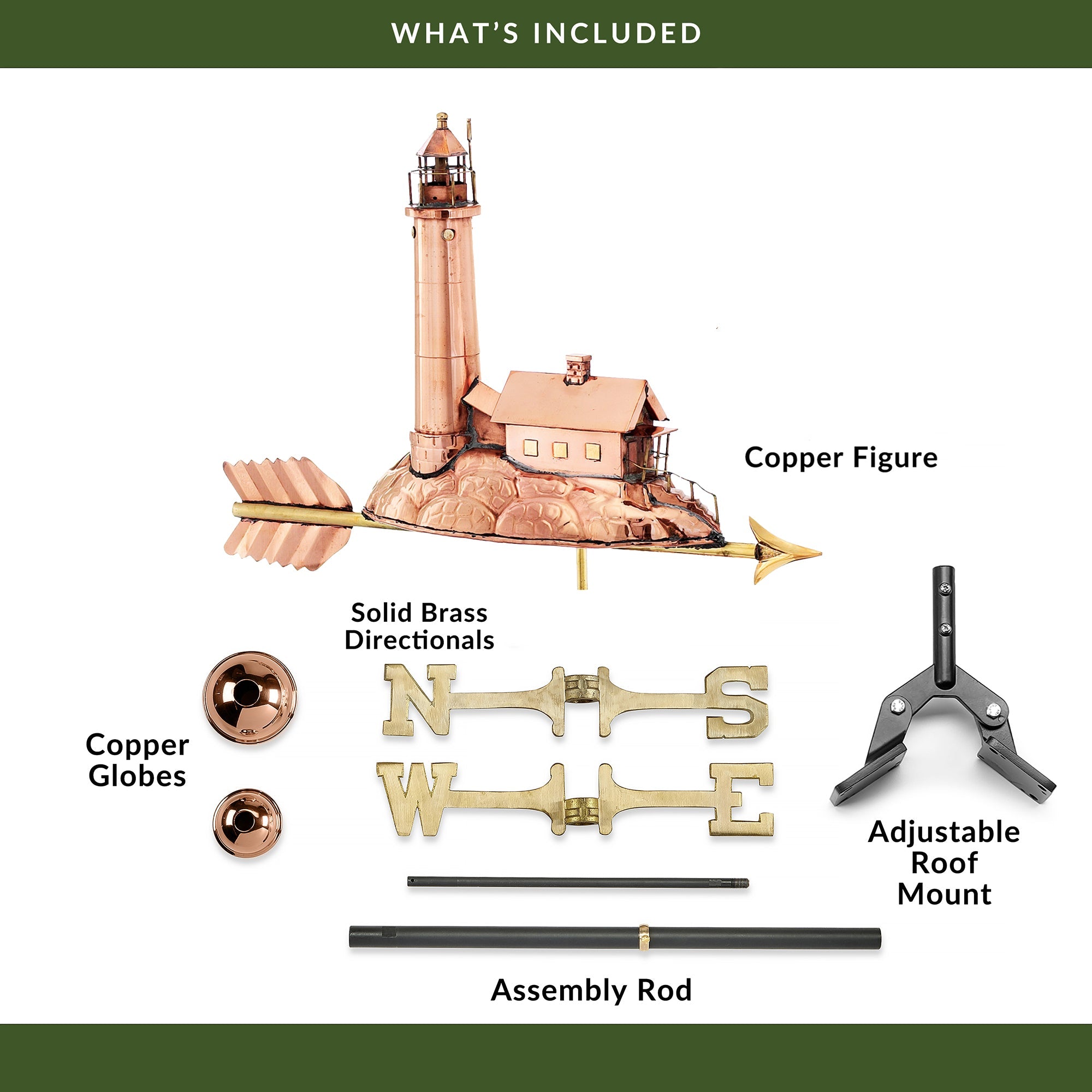Lighthouse Weathervane - Pure Copper by Evira - Evira