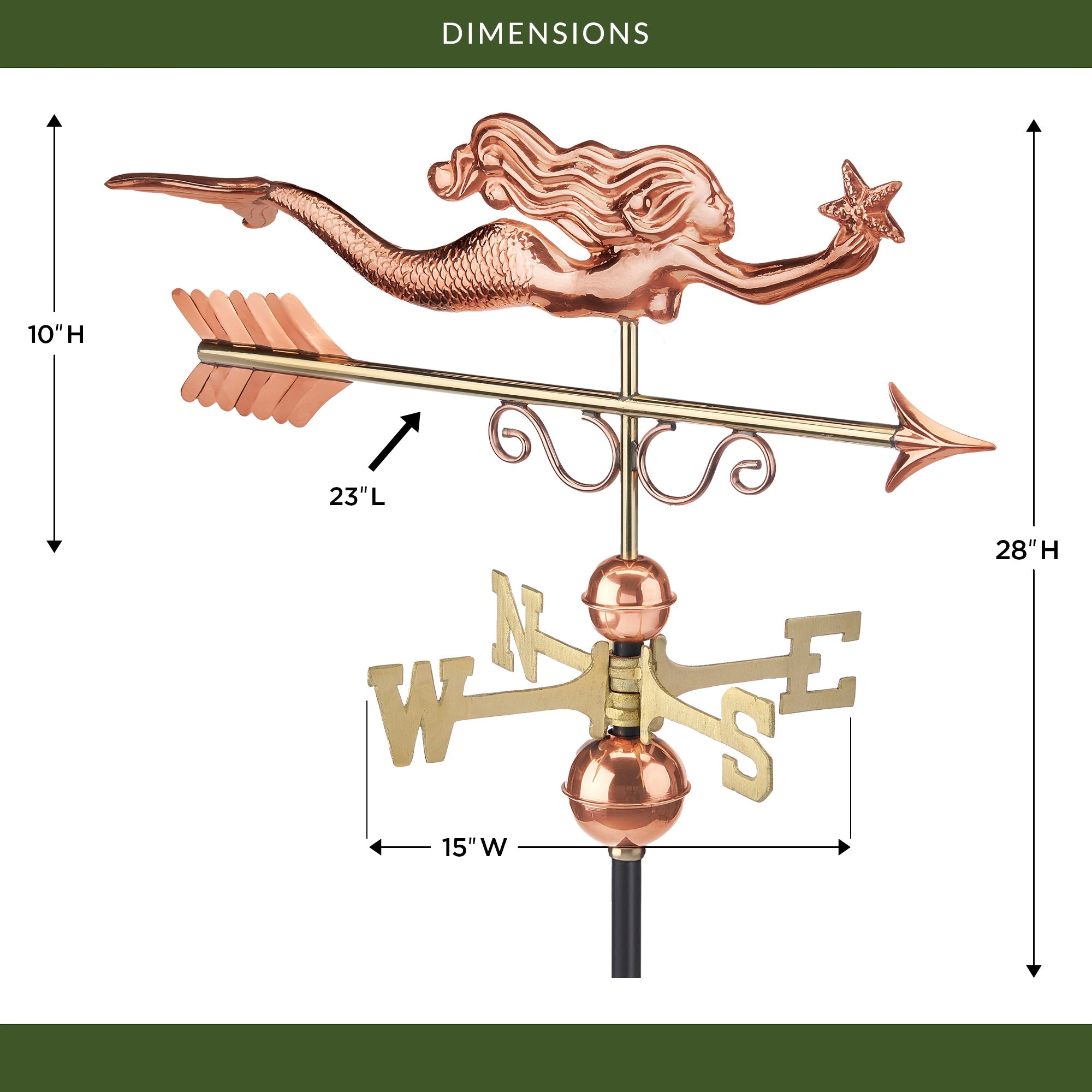 Little Mermaid Weathervane - Evira