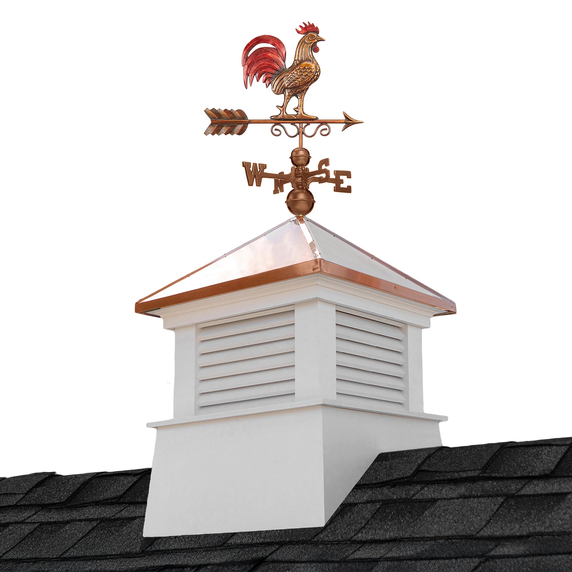 Manchester Vinyl Cupola Set – Copper Roof & Red Rooster - Evira