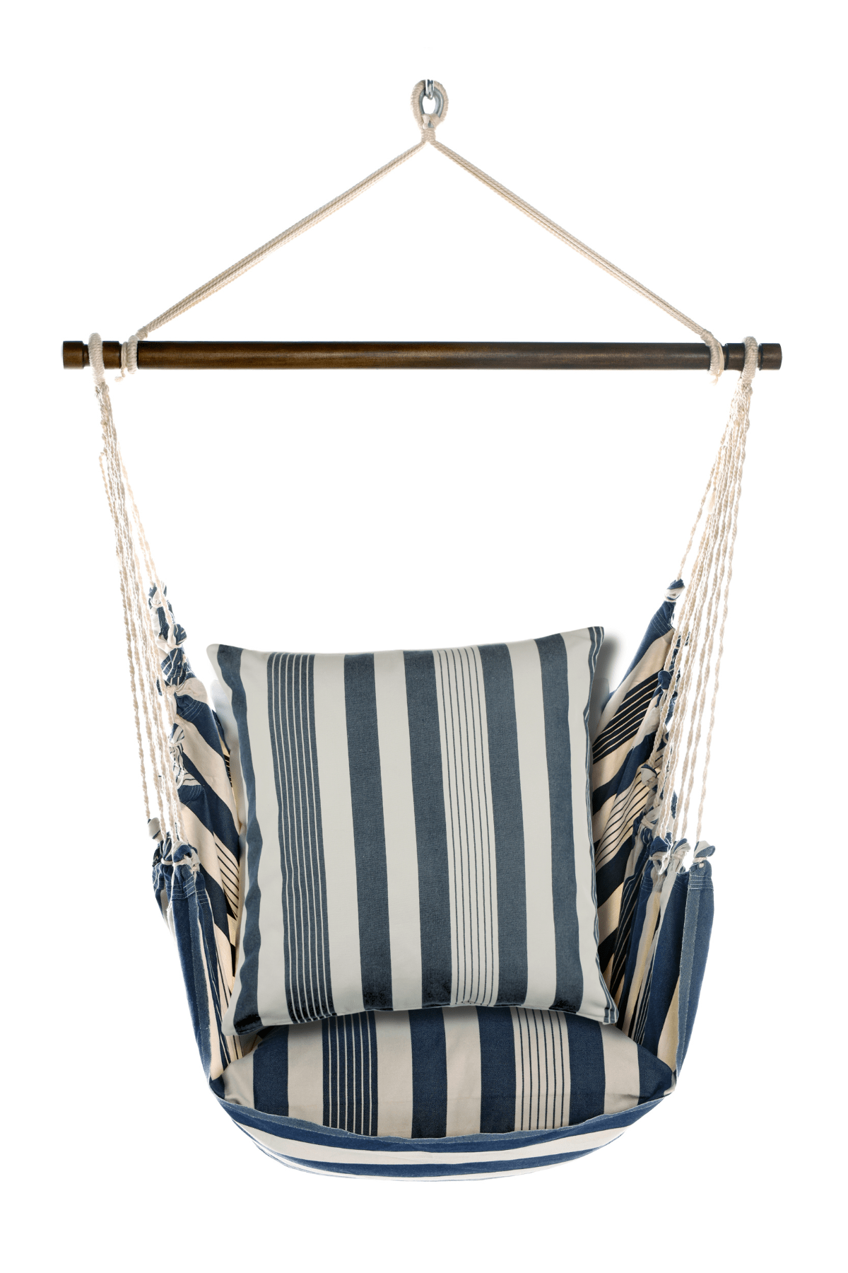 Marina Stripe Outdoor Hammock Swing Set (4 - Piece with Pillow) - Evira