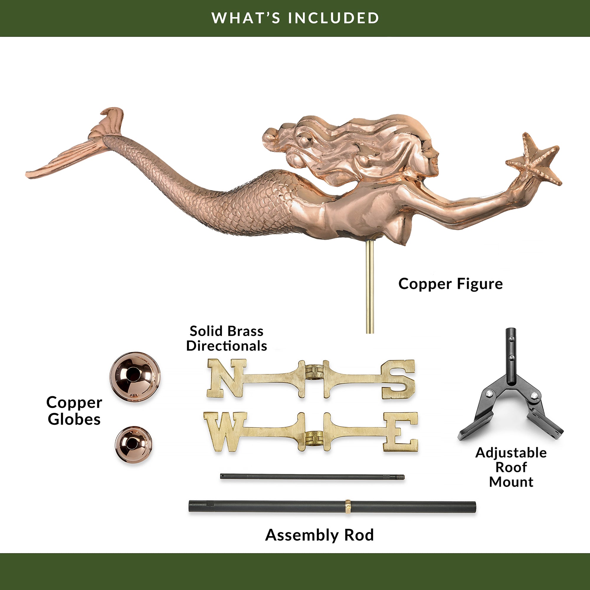Mermaid with Starfish Weathervane - Evira