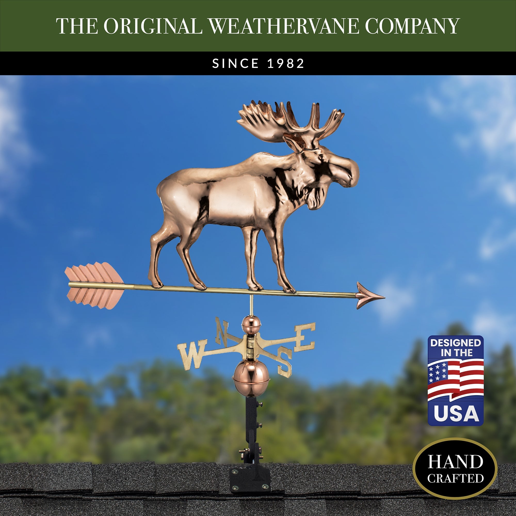 Moose Weathervane with Arrow - Evira