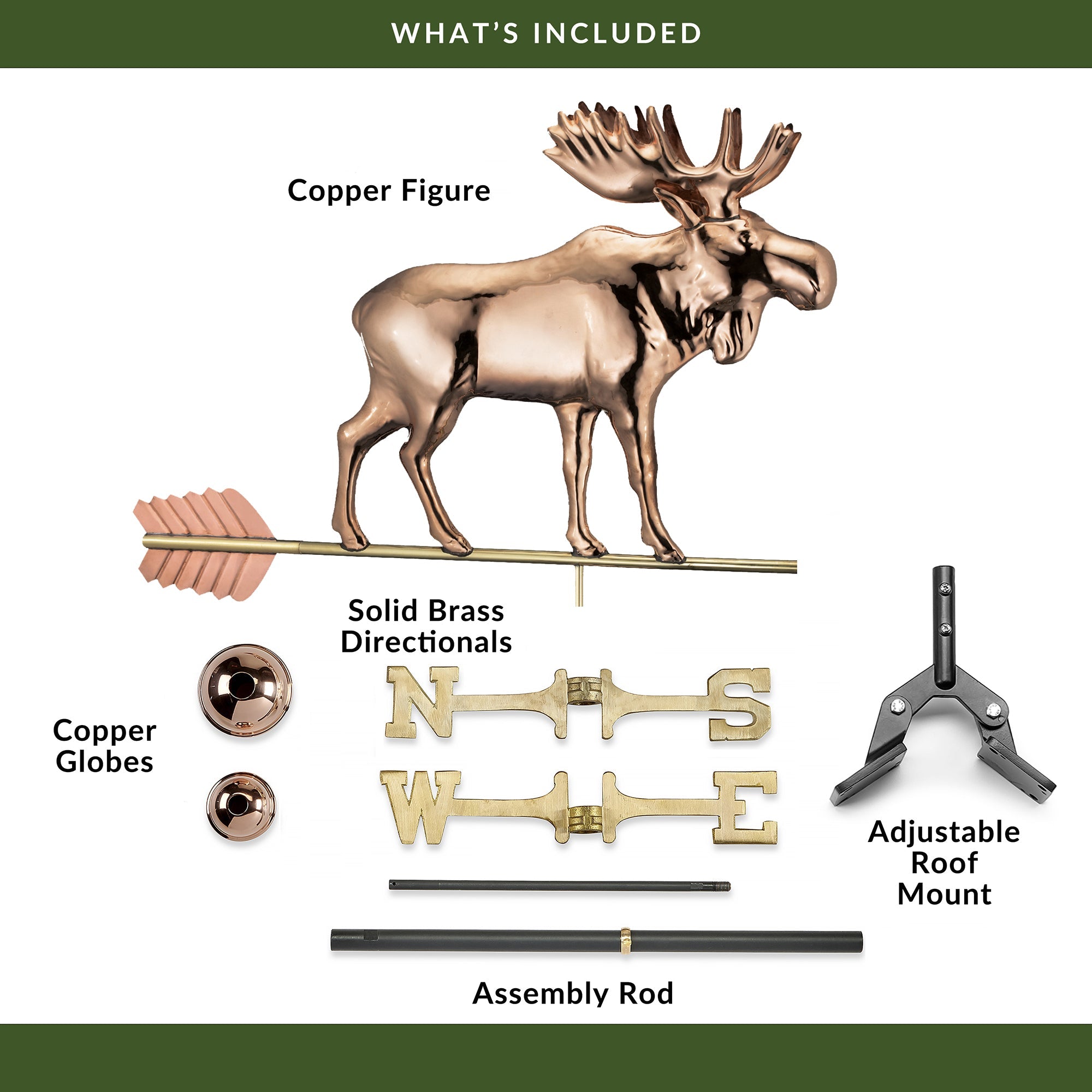 Moose Weathervane with Arrow - Evira