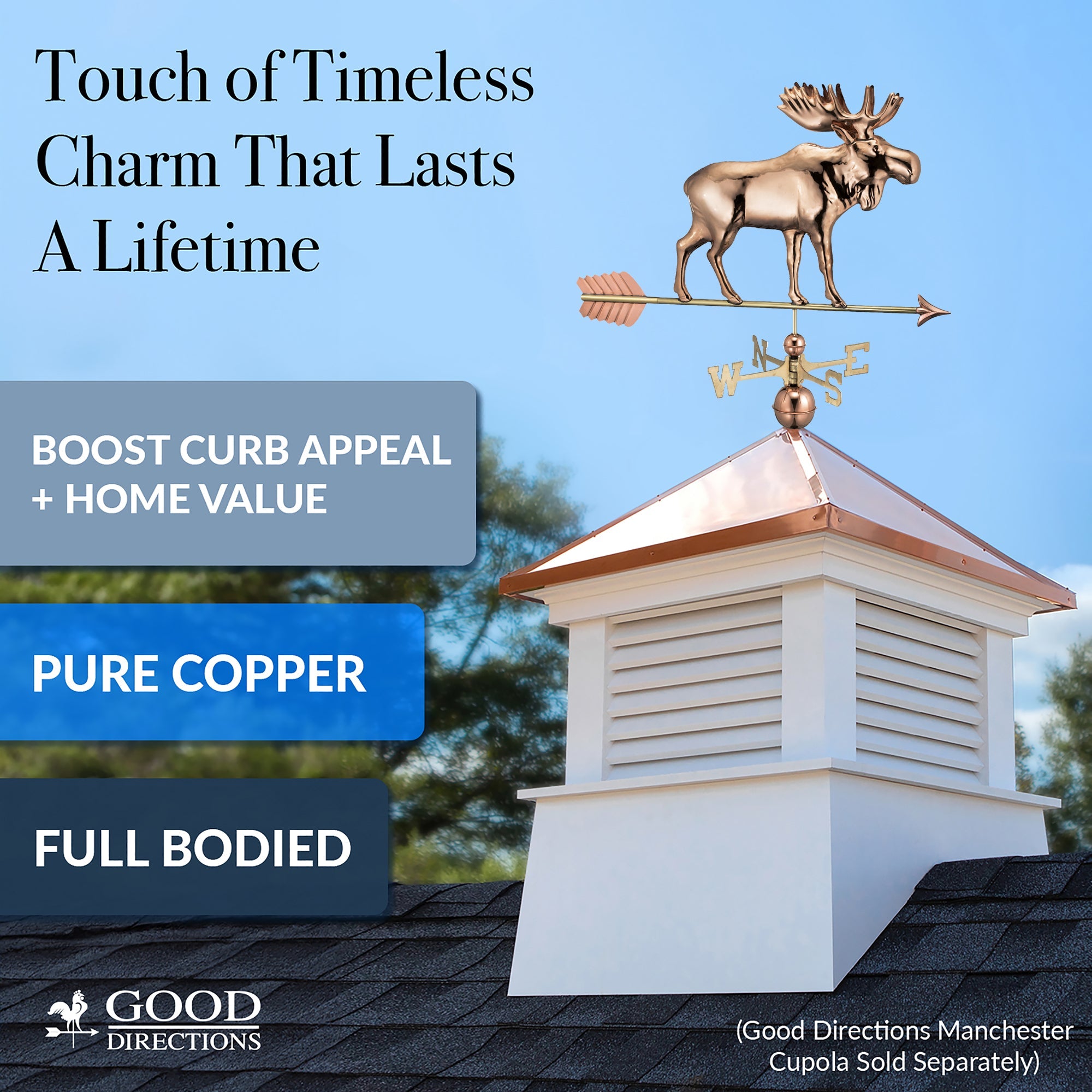 Moose Weathervane with Arrow - Evira
