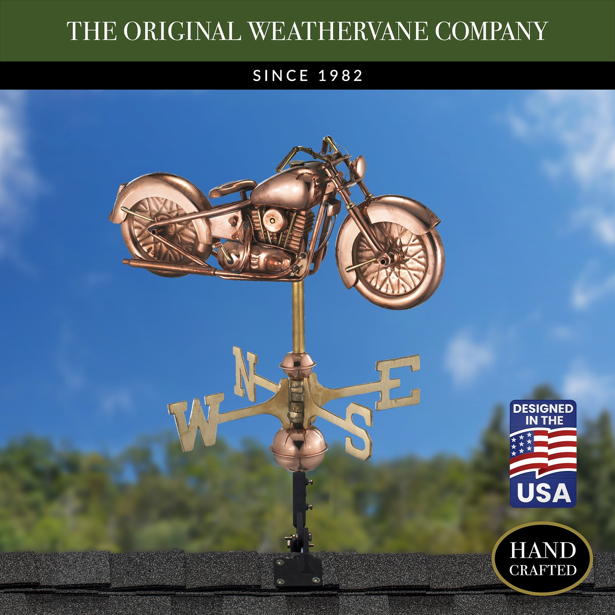 Motorcycle Cottage Weathervane - Evira