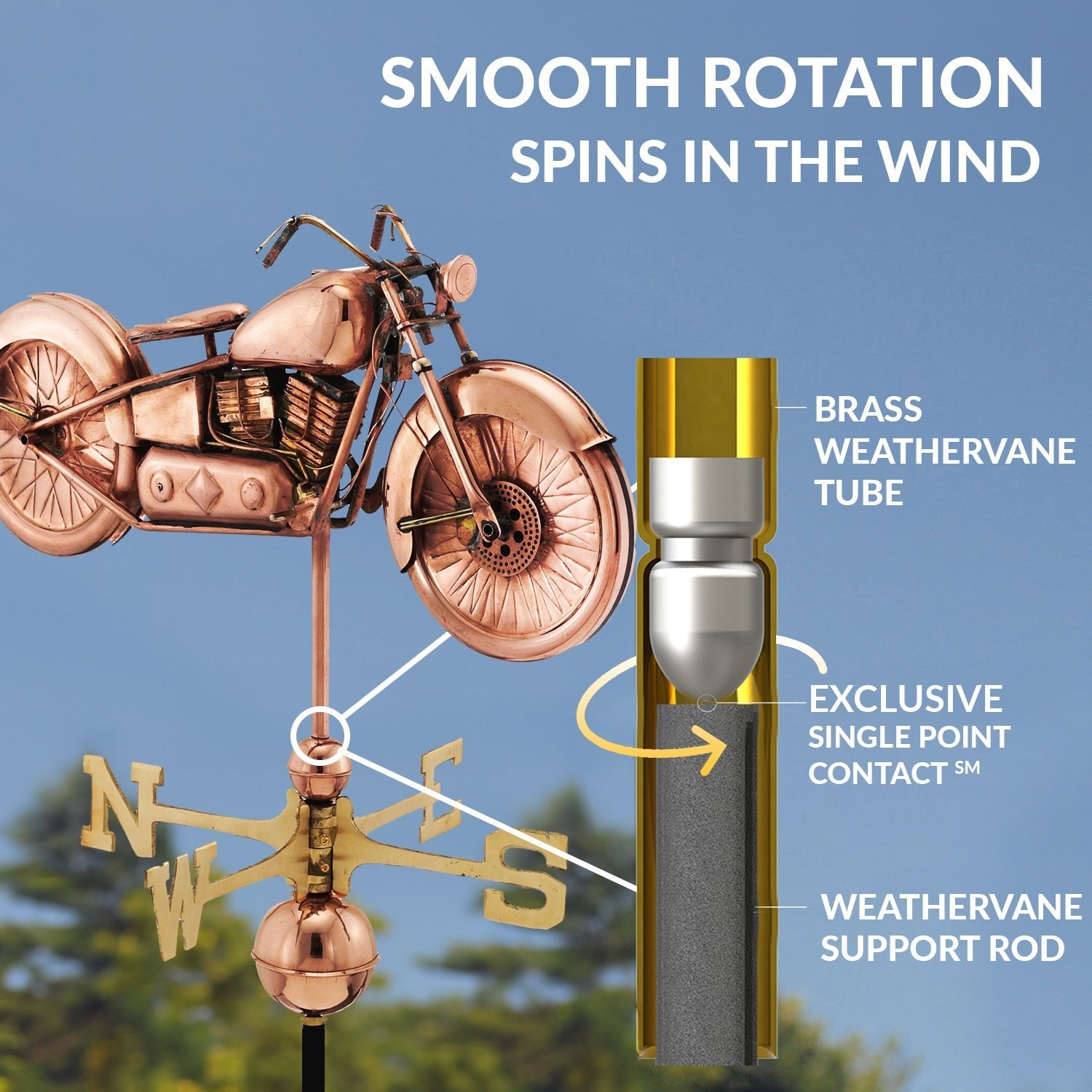 Motorcycle Weathervane - Evira