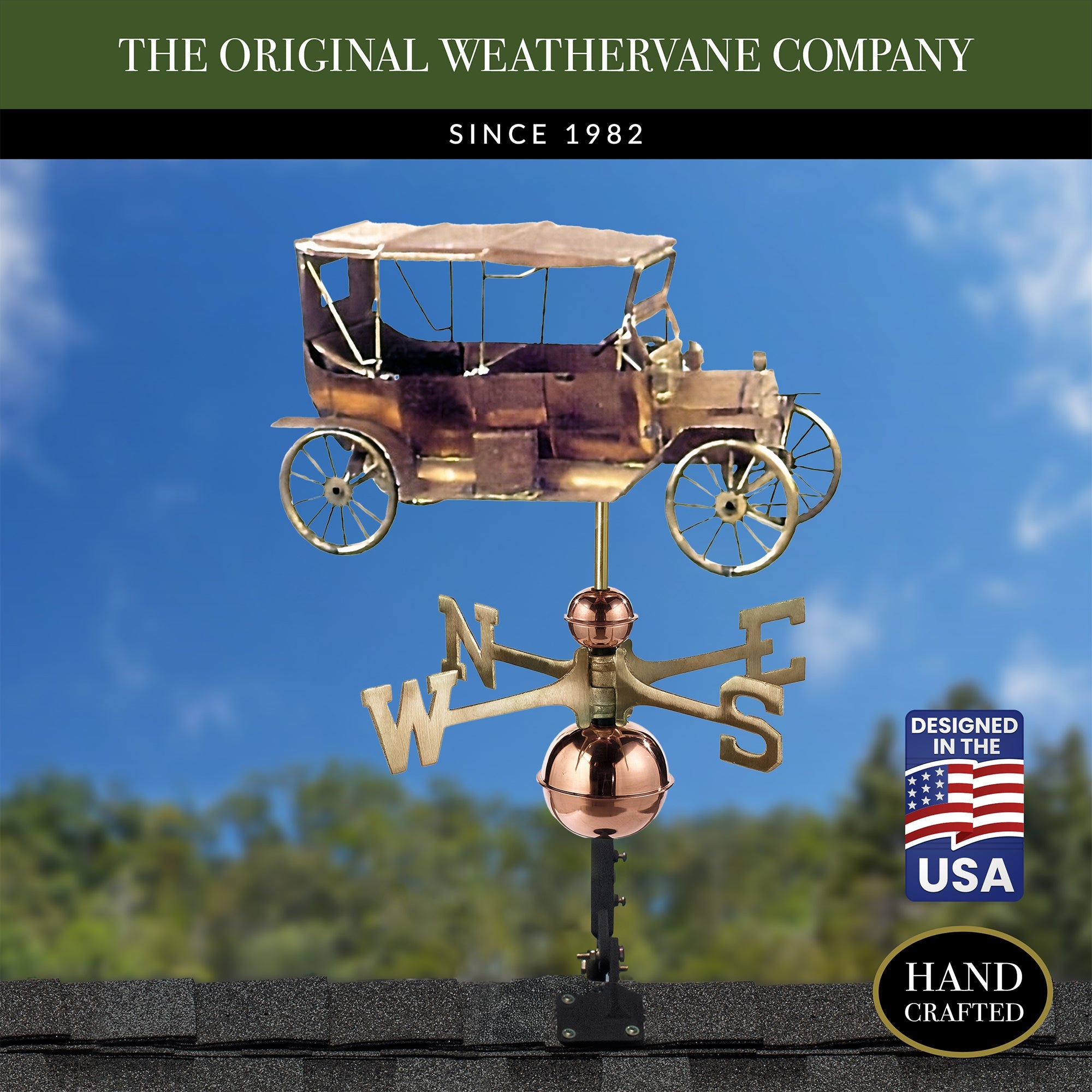 Old Tyme Car Weathervane - Evira