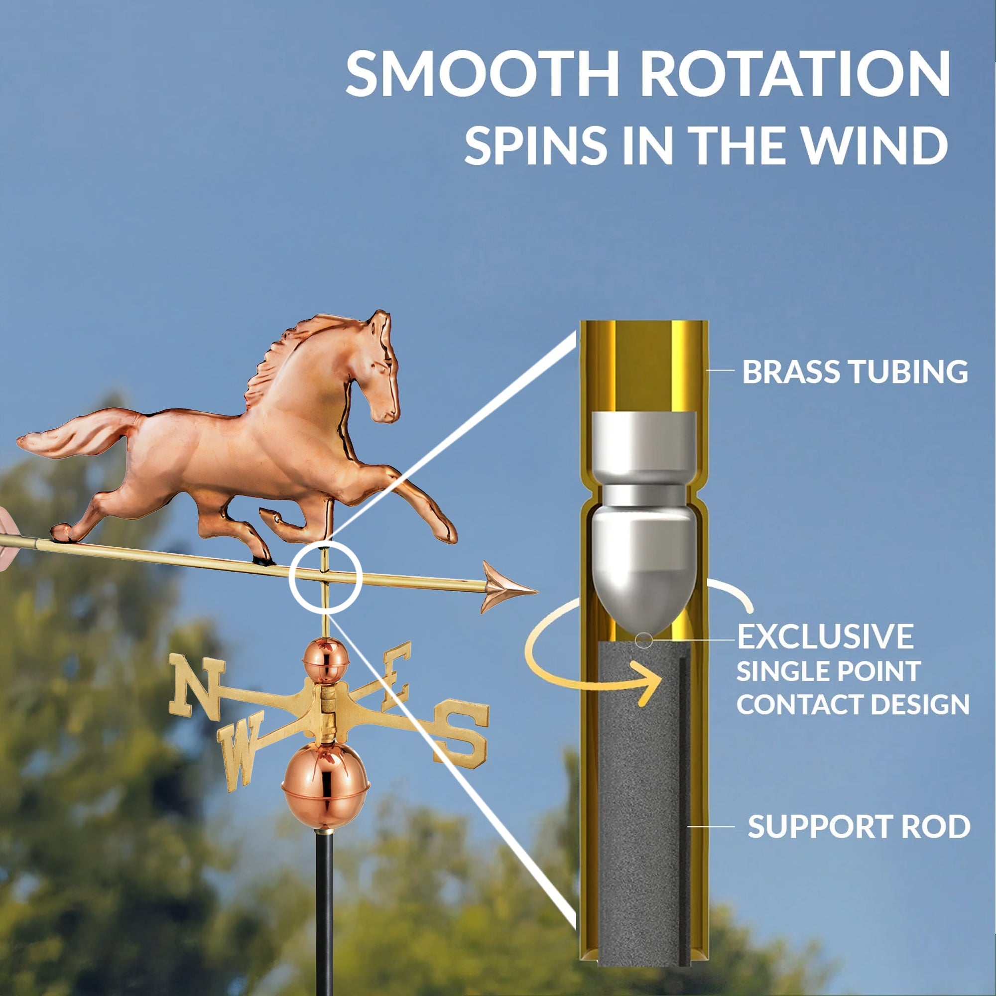 Patchen Horse Weathervane with Arrow - Evira