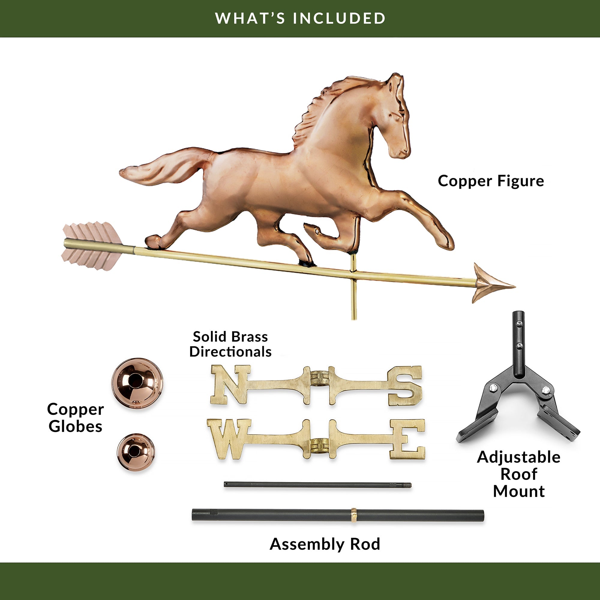 Patchen Horse Weathervane with Arrow - Evira