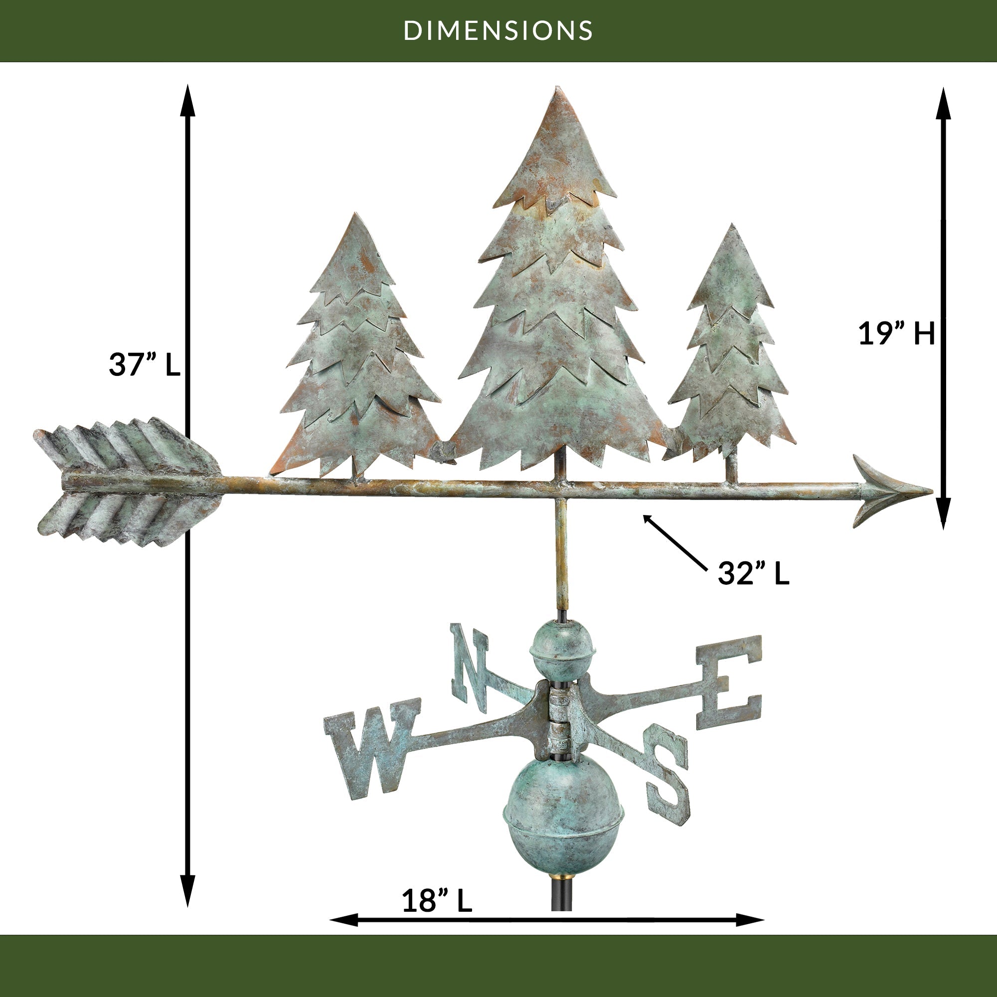 Pine Trees Weathervane - Evira