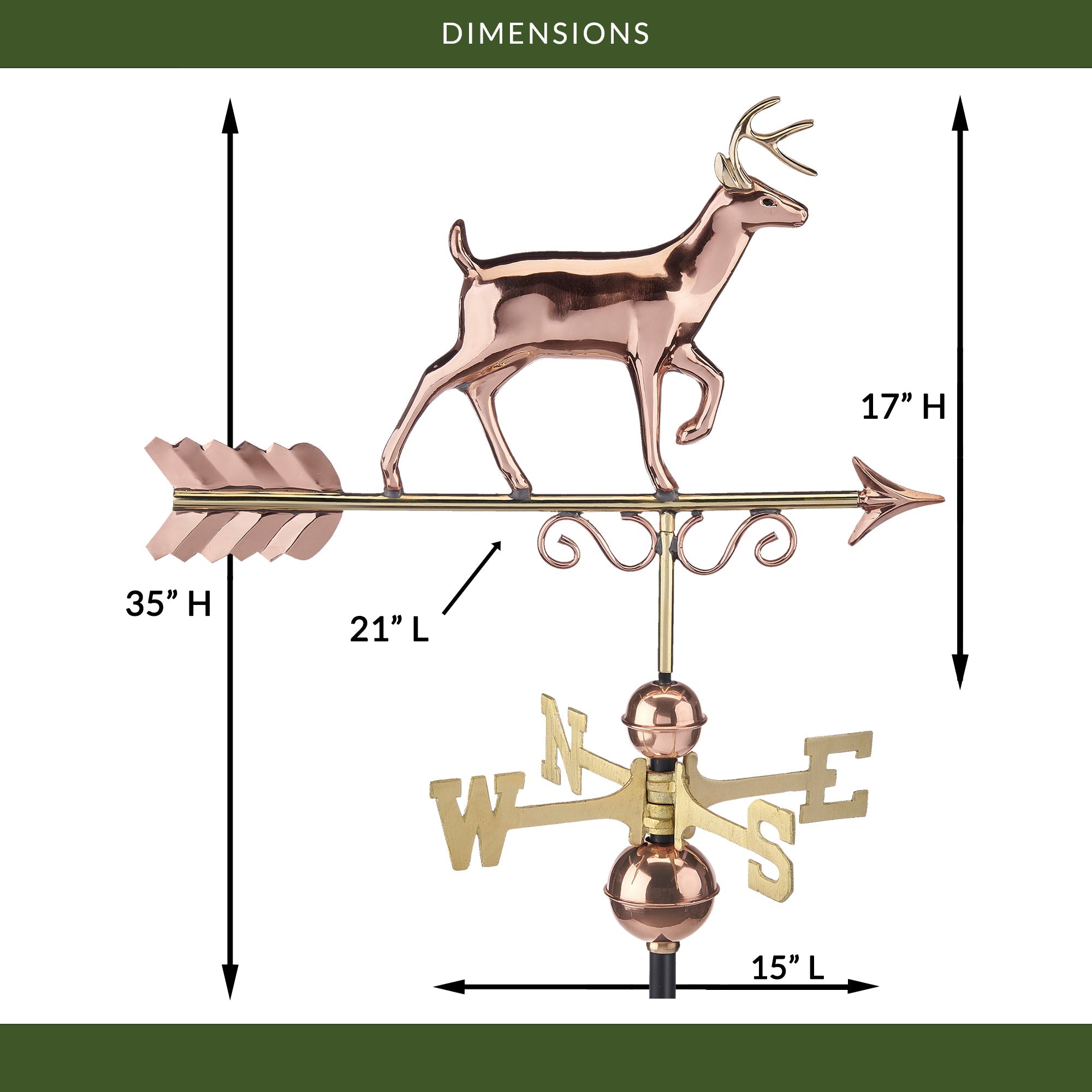 Proud Buck Weathervane - Evira