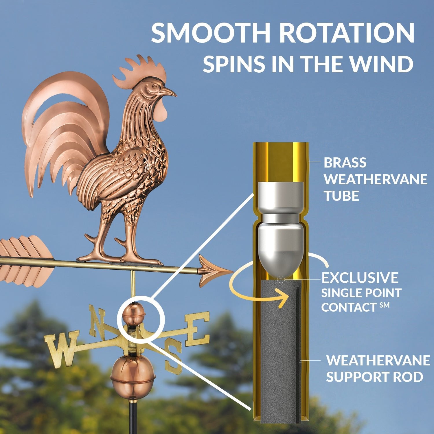 Proud Rooster Weathervane - Evira