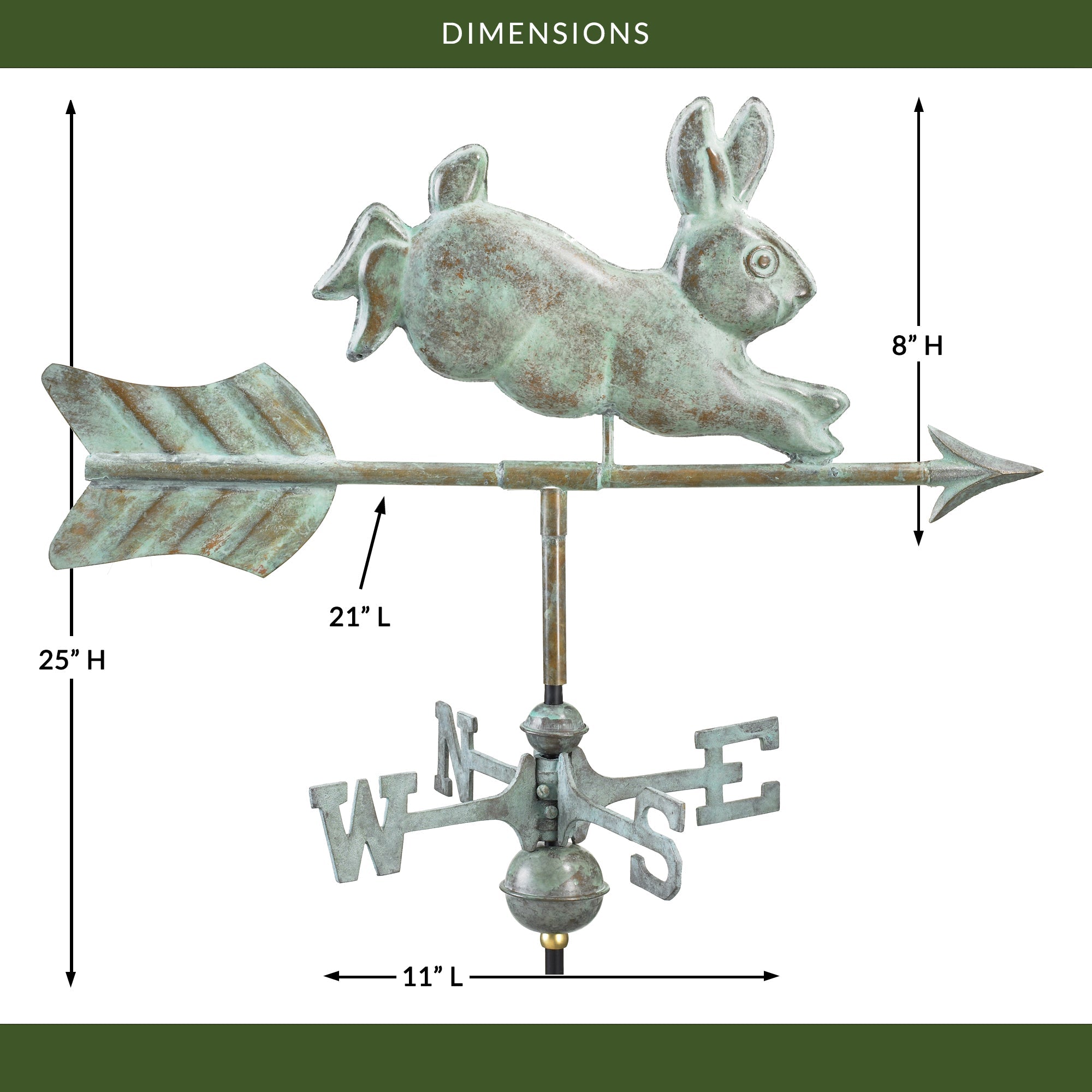 Rabbit Cottage Weathervane - Evira