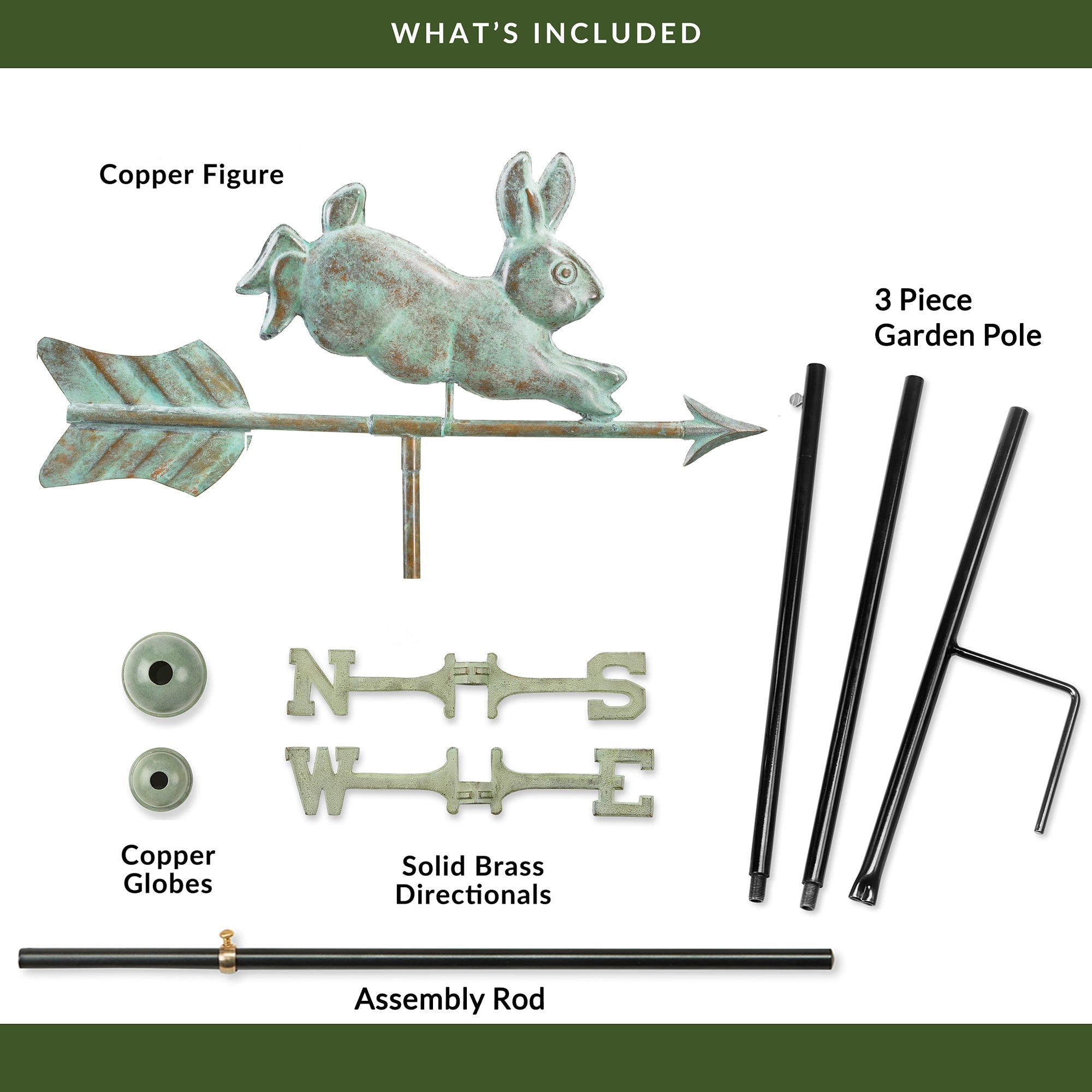 Rabbit Garden Weathervane - Evira
