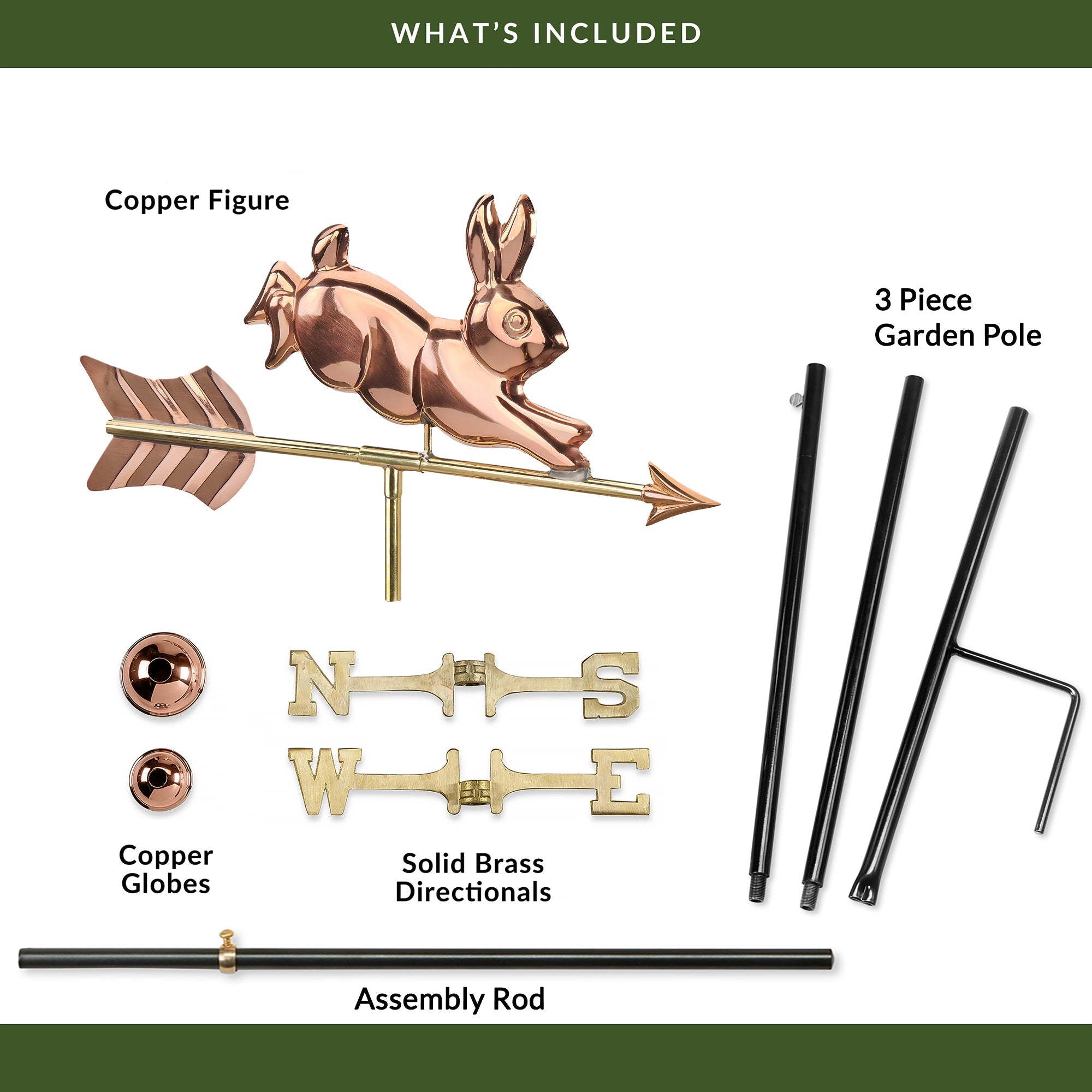 Rabbit Garden Weathervane - Evira