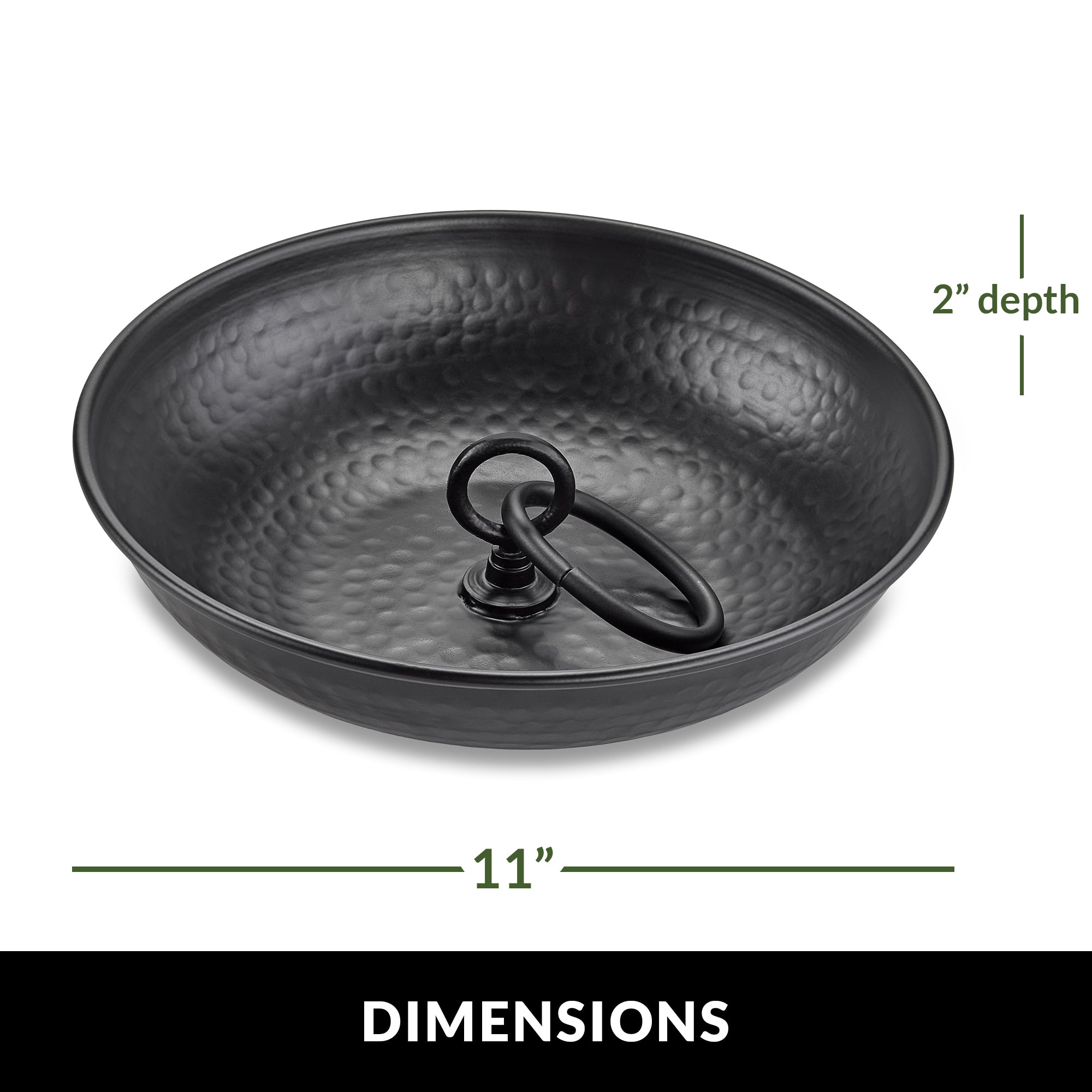Rain Chain Basin Black - 11" Diameter - Evira