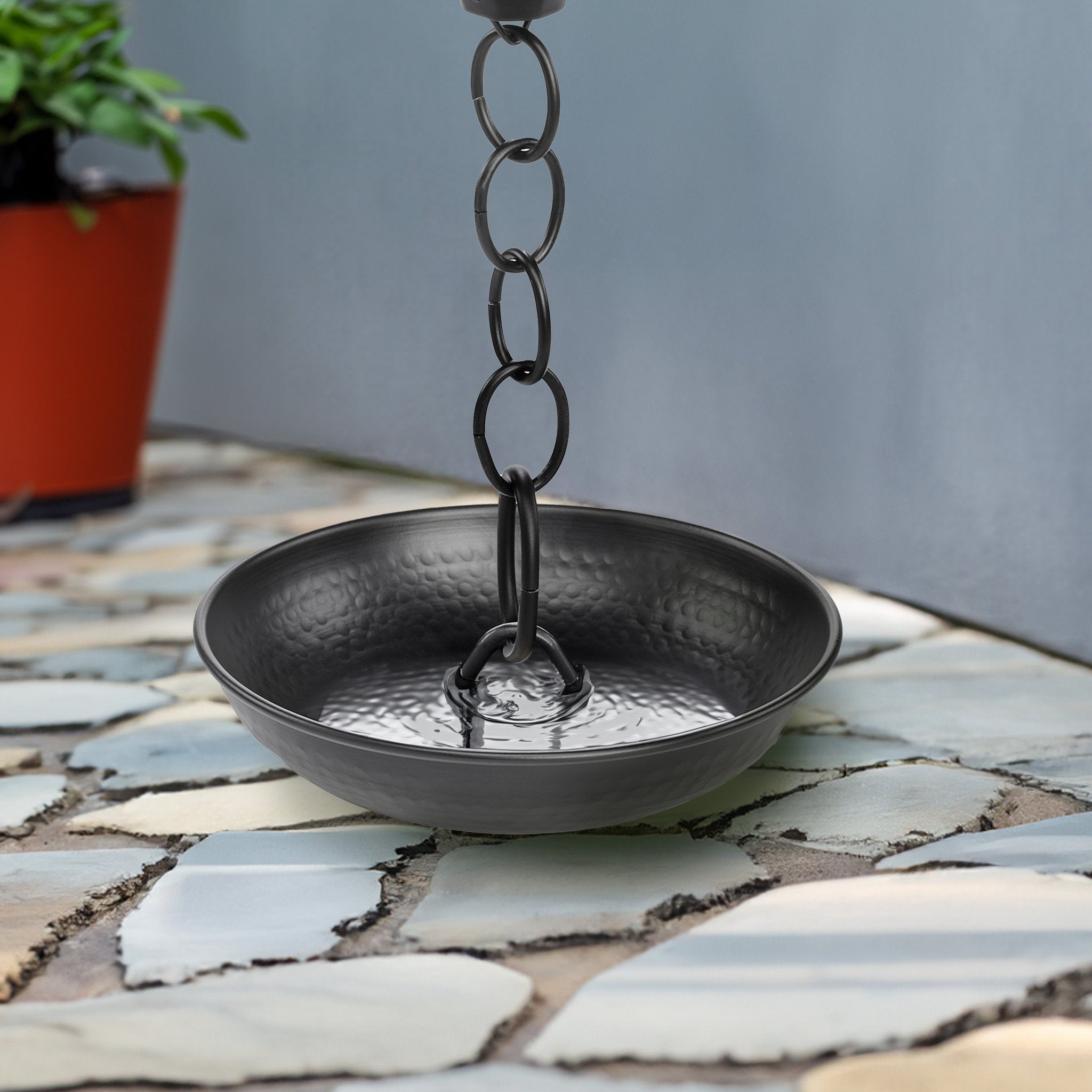 Rain Chain Basin Black - 11" Diameter - Evira