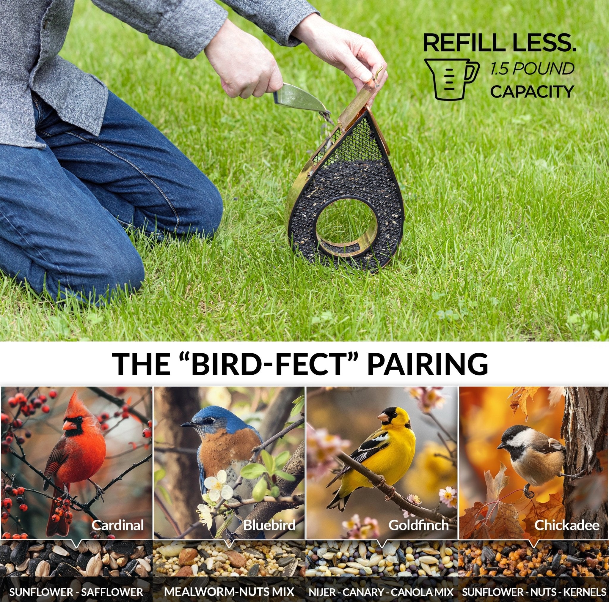 Rain Drop Fly - Thru Copper Bird Feeder Mesh Panels - Evira