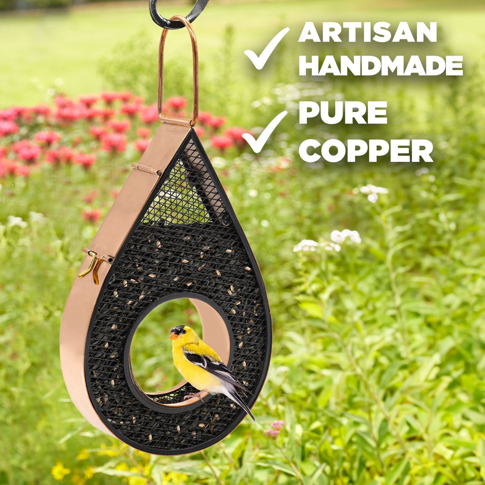 Rain Drop Fly - Thru Copper Bird Feeder Mesh Panels - Evira