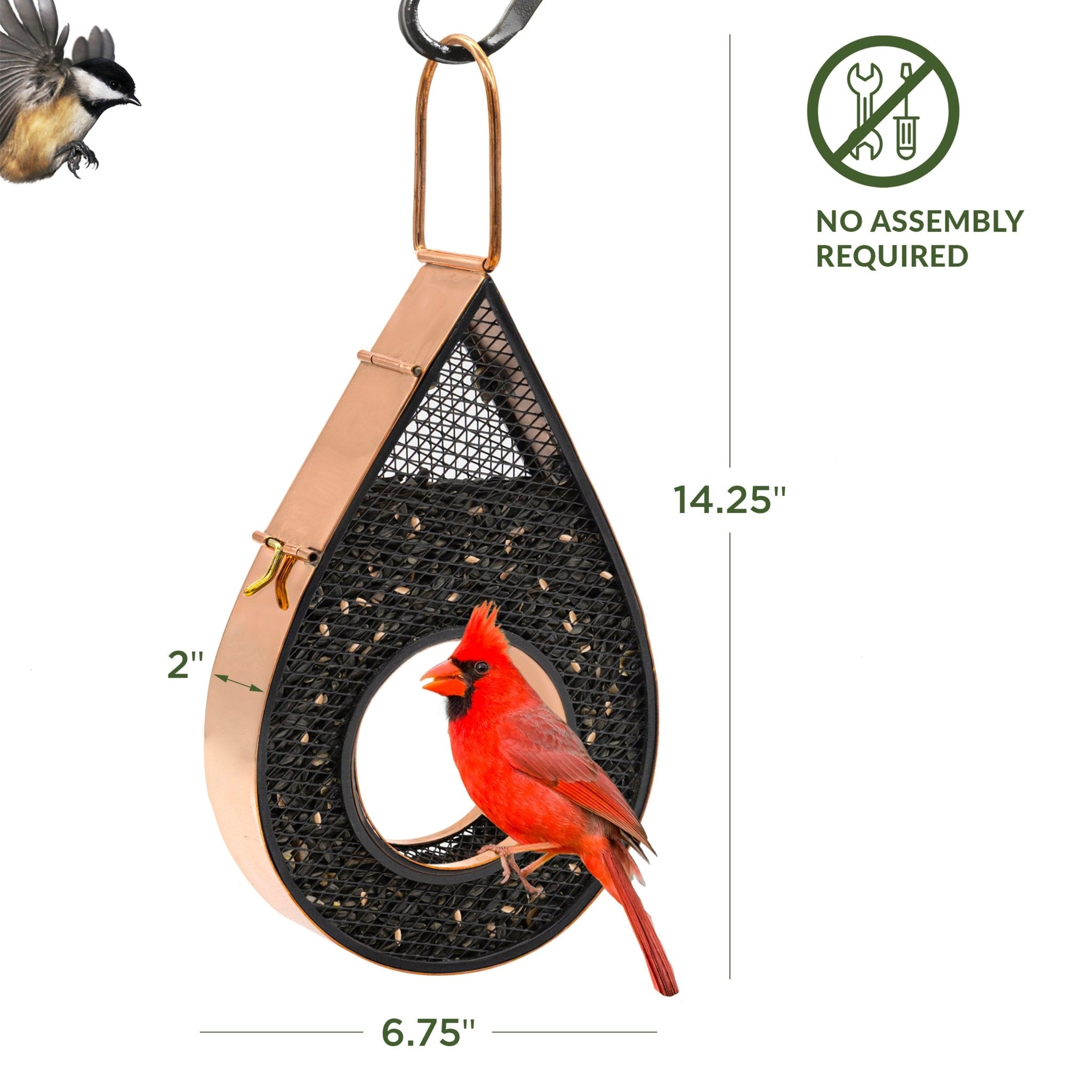 Rain Drop Fly - Thru Copper Bird Feeder Mesh Panels - Evira