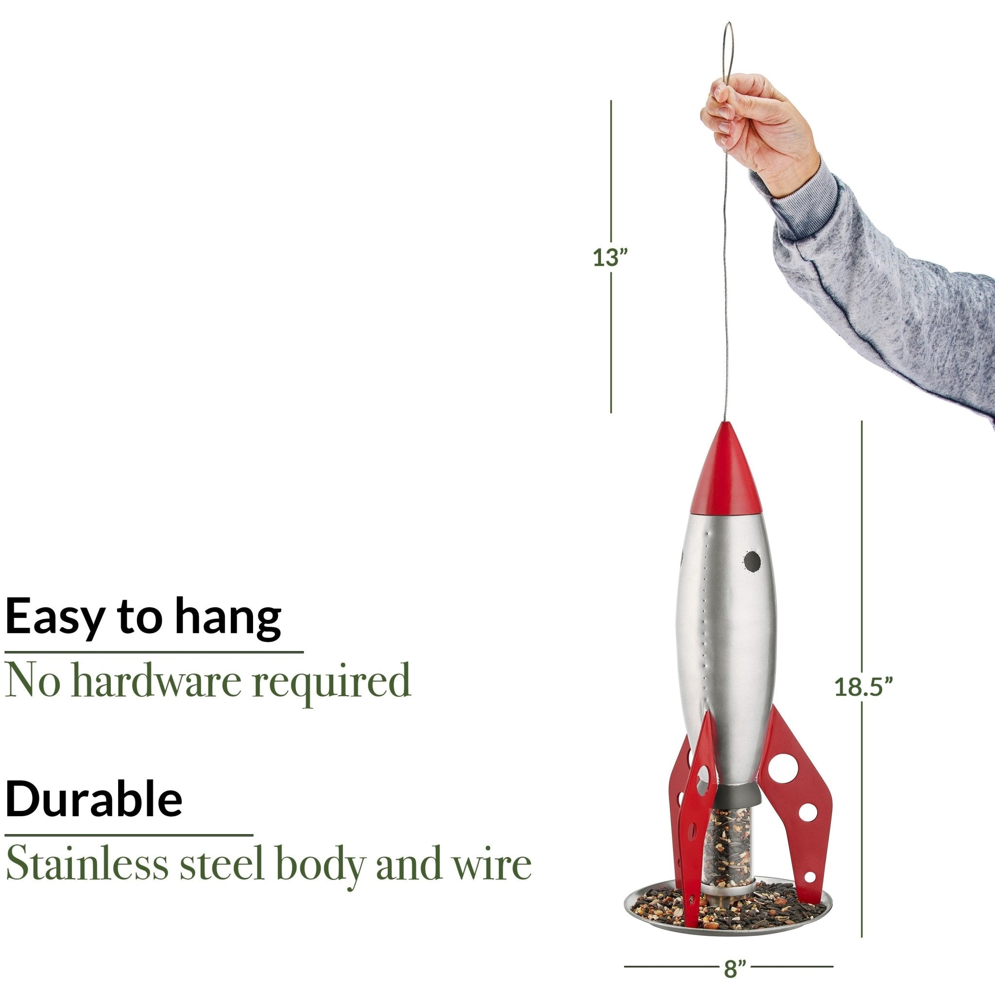 Rocketship Bird Feeder - Evira
