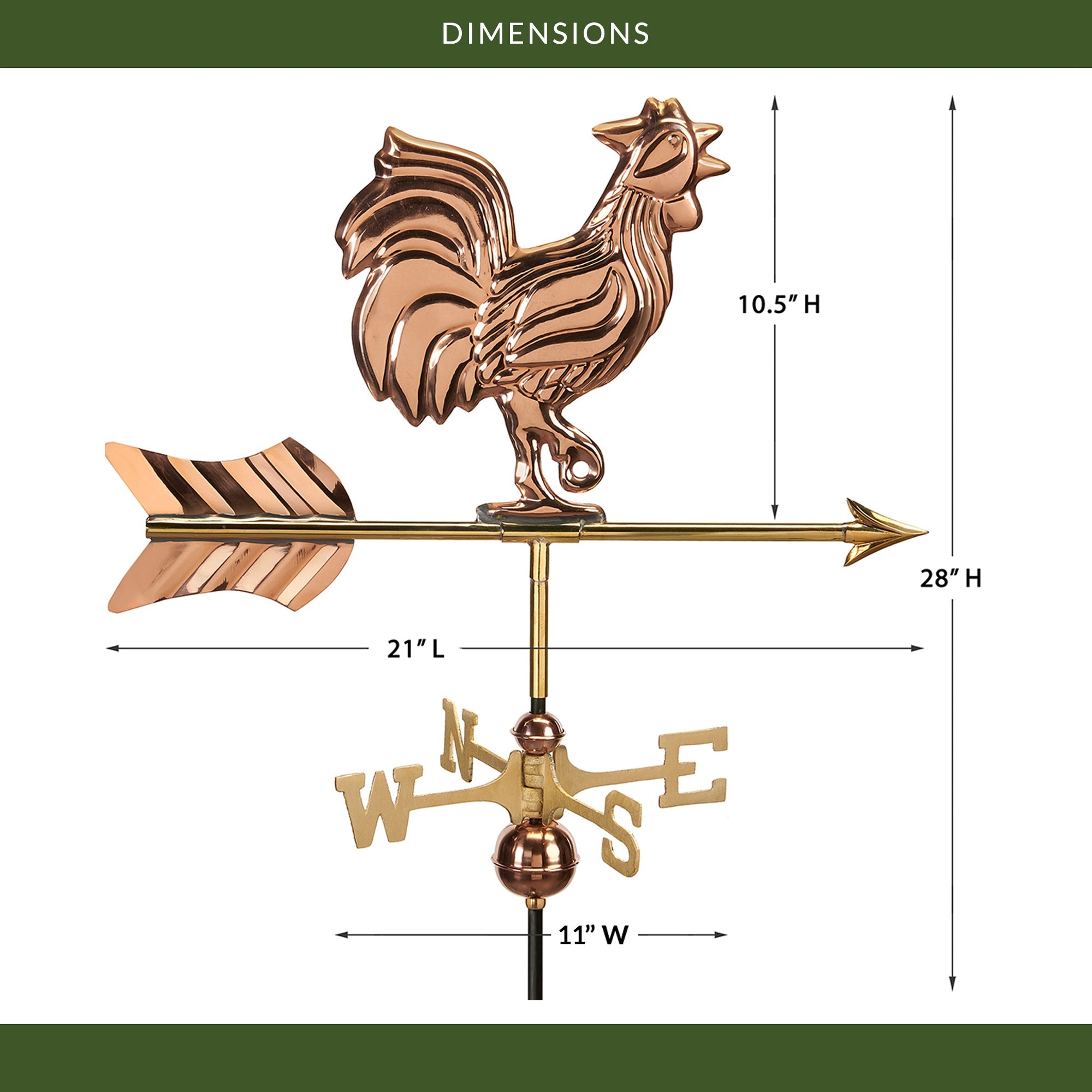 Rooster Cottage Weathervane - Evira