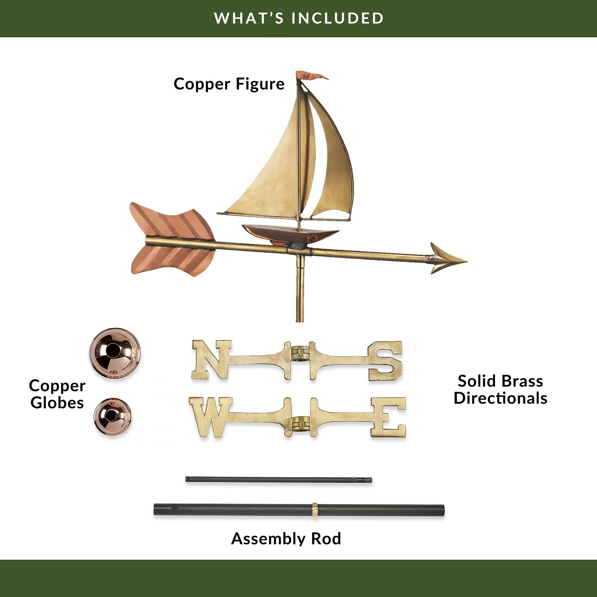 Sailboat Cottage Weathervane - Evira